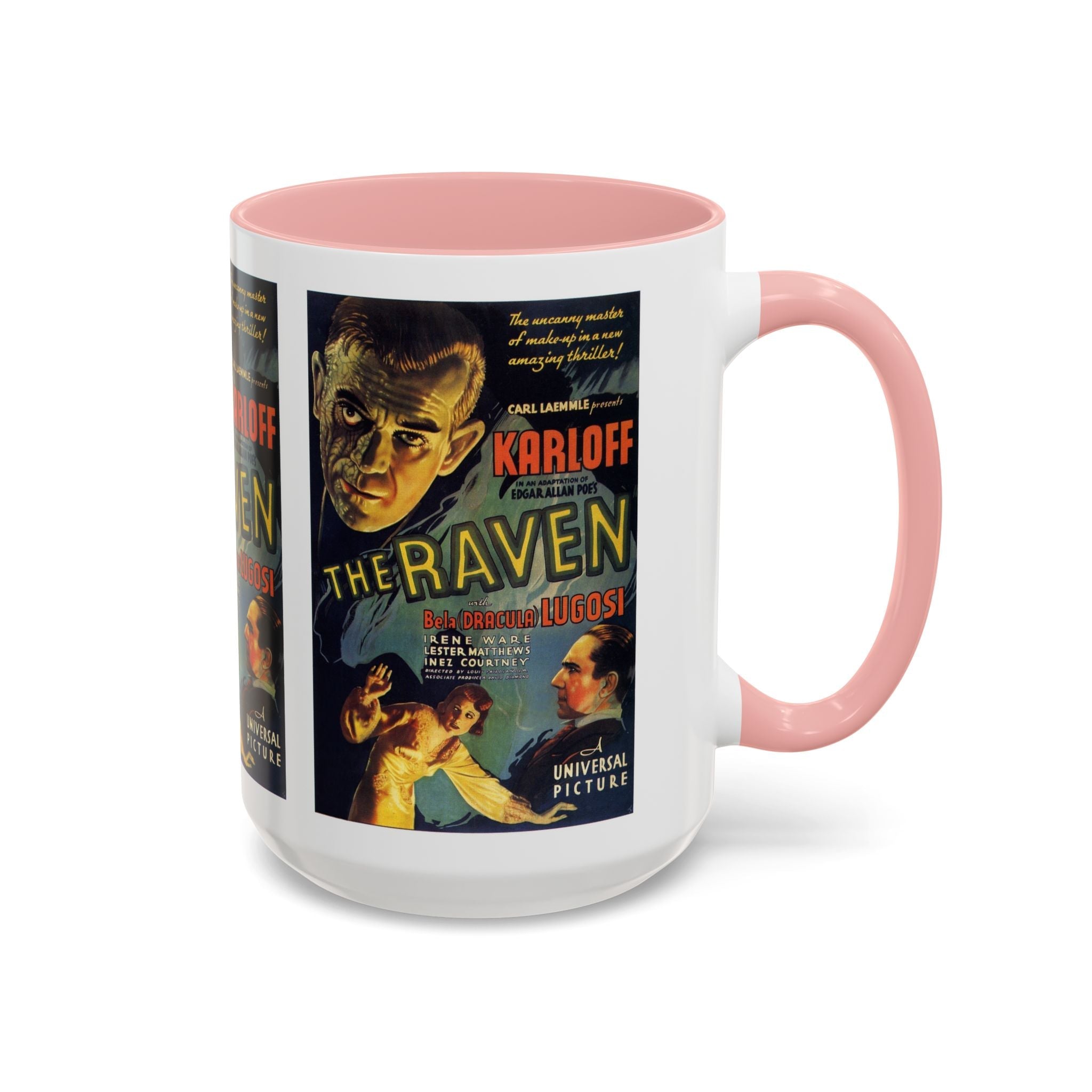 Cult Classic Movie Poster Art Accent Coffee Mug (11, 15oz) - The Raven 1935 - POPvault