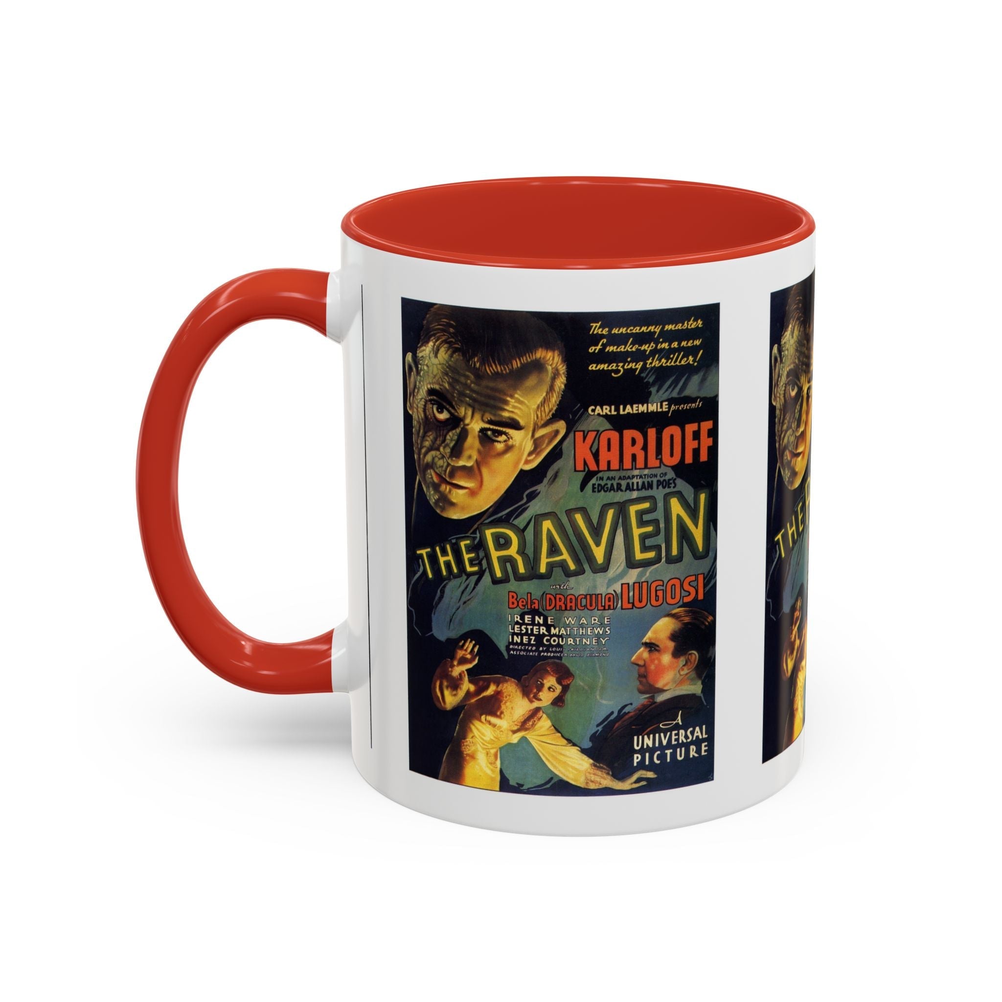 Cult Classic Movie Poster Art Accent Coffee Mug (11, 15oz) - The Raven 1935 - POPvault