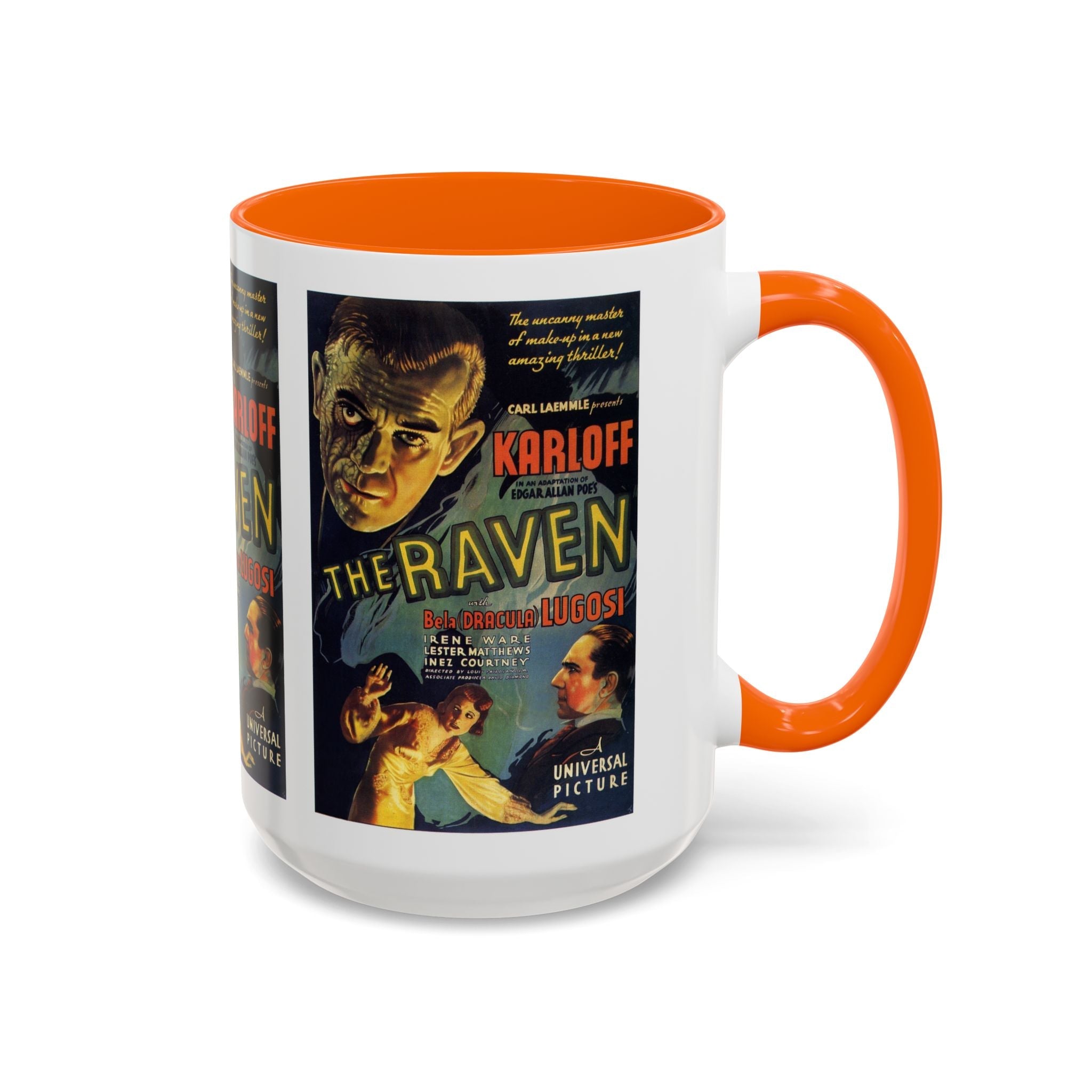 Cult Classic Movie Poster Art Accent Coffee Mug (11, 15oz) - The Raven 1935 - POPvault