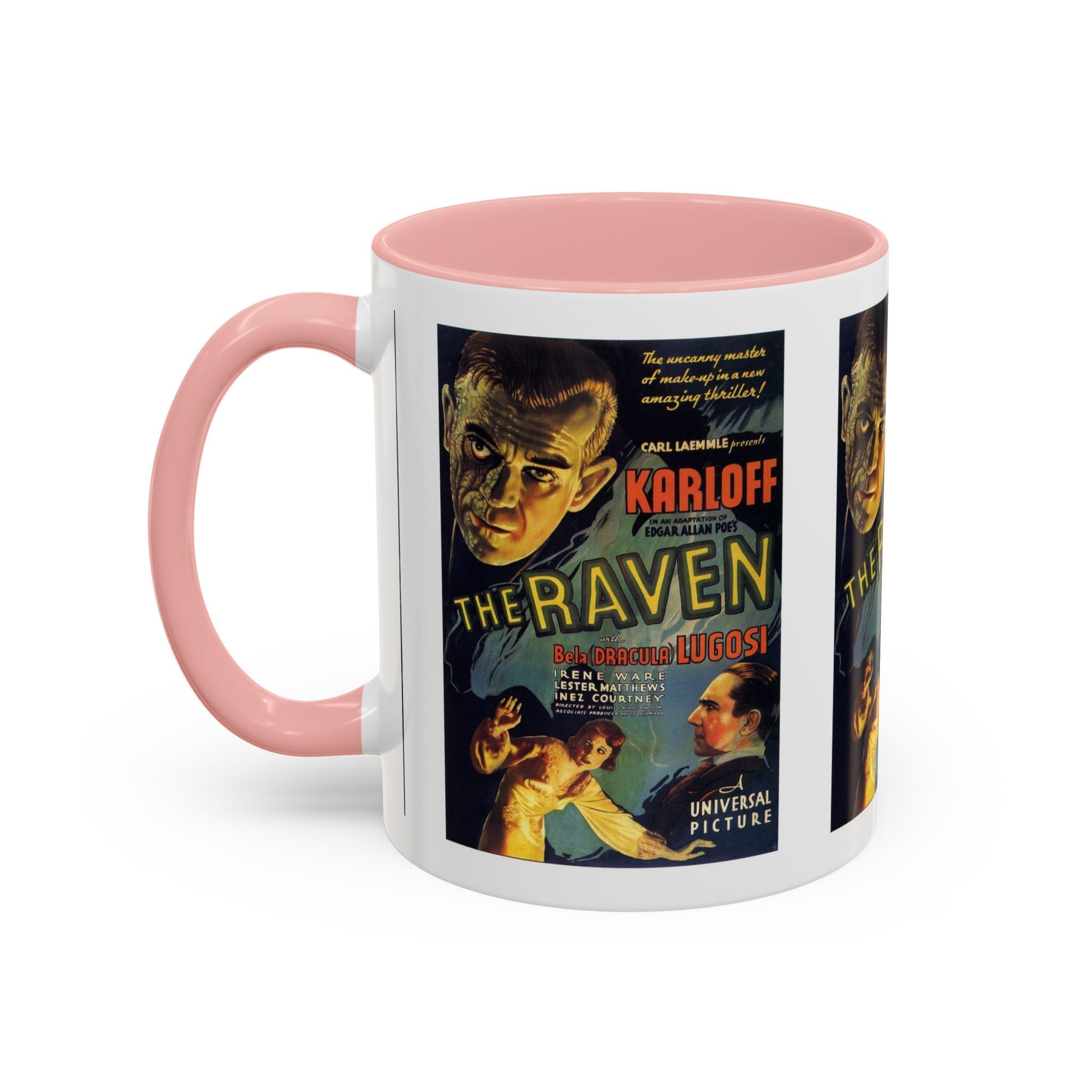 Cult Classic Movie Poster Art Accent Coffee Mug (11, 15oz) - The Raven 1935 - POPvault