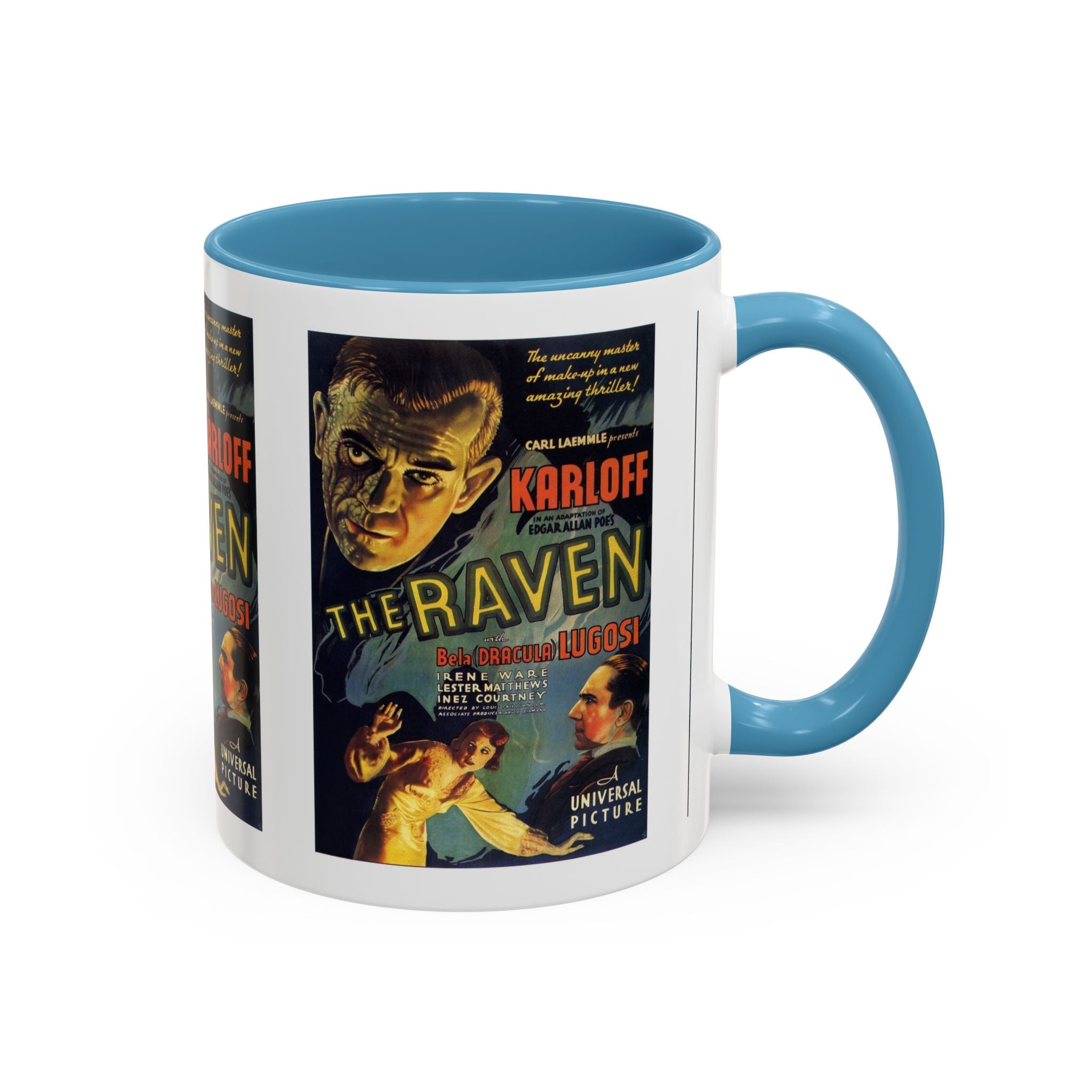 Cult Classic Movie Poster Art Accent Coffee Mug (11, 15oz) - The Raven 1935 - POPvault