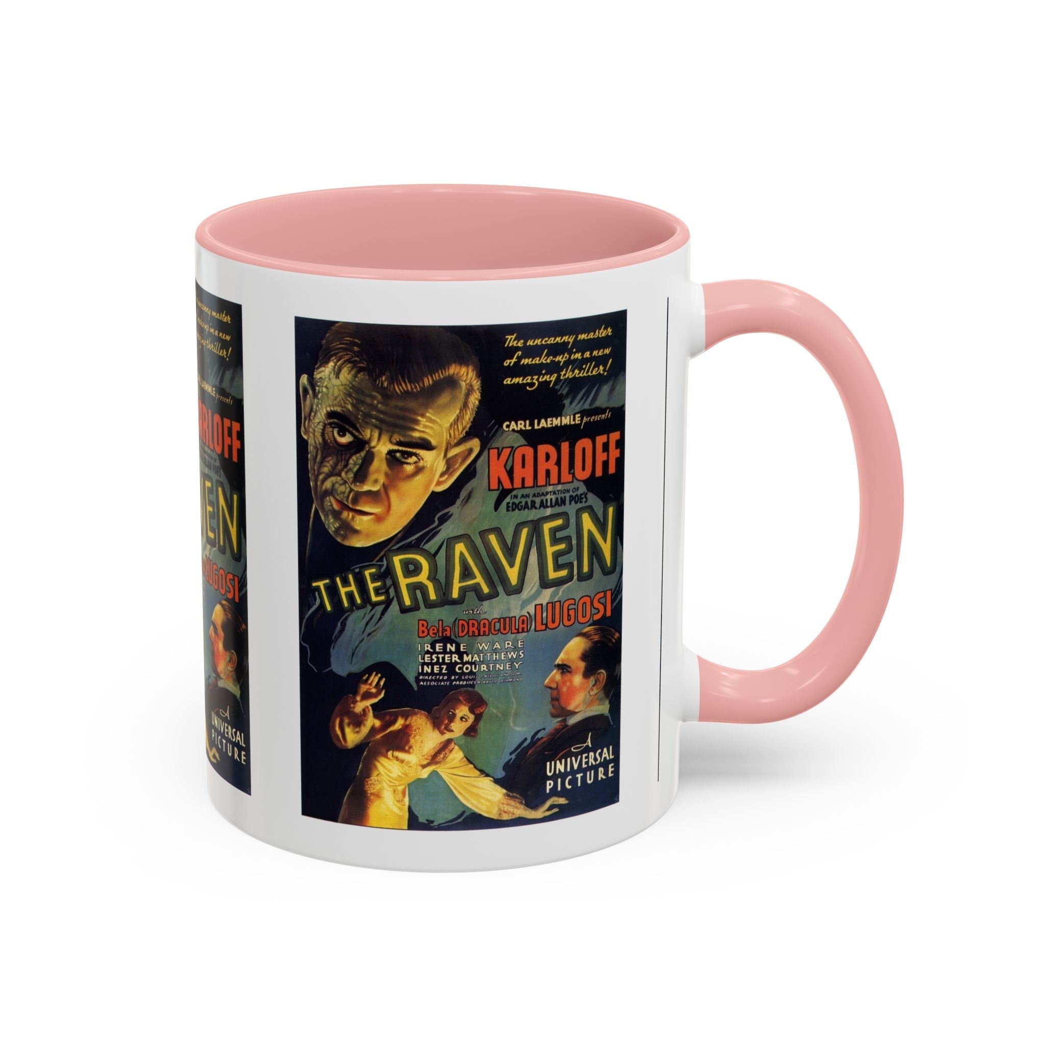 Cult Classic Movie Poster Art Accent Coffee Mug (11, 15oz) - The Raven 1935 - POPvault