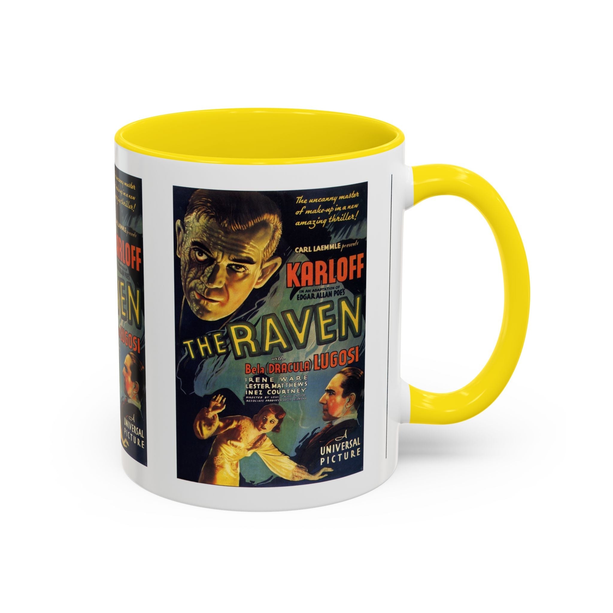 Cult Classic Movie Poster Art Accent Coffee Mug (11, 15oz) - The Raven 1935 - POPvault