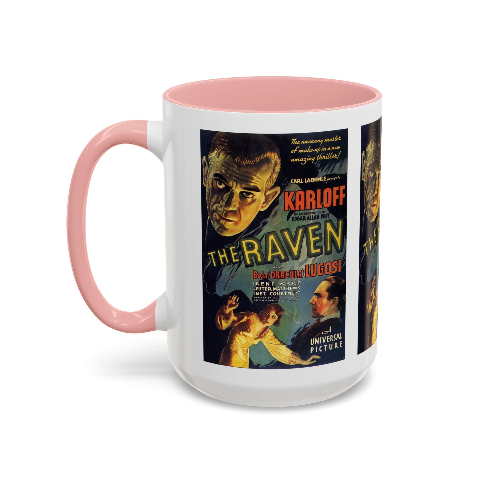 Cult Classic Movie Poster Art Accent Coffee Mug (11, 15oz) - The Raven 1935 - POPvault