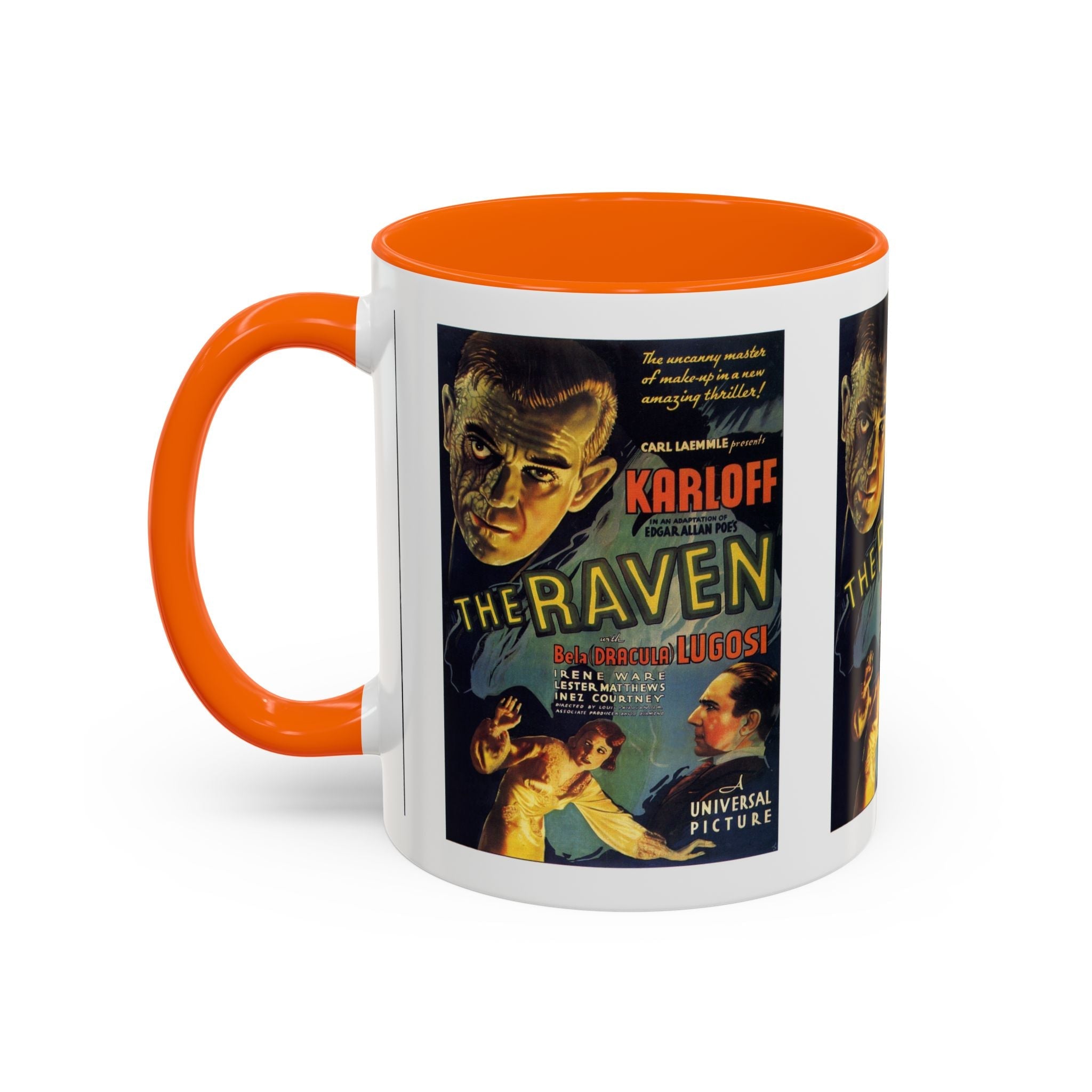 Cult Classic Movie Poster Art Accent Coffee Mug (11, 15oz) - The Raven 1935 - POPvault
