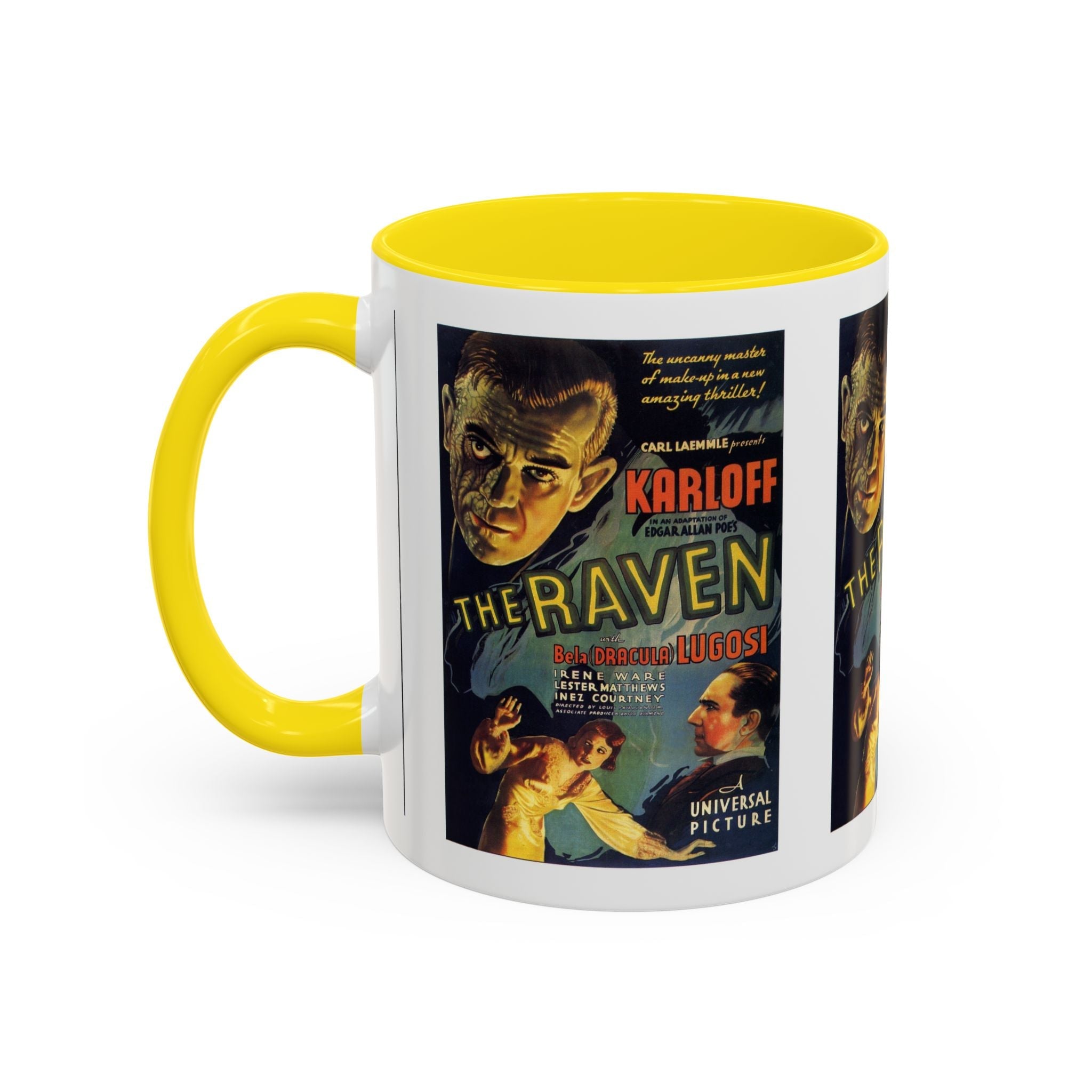 Cult Classic Movie Poster Art Accent Coffee Mug (11, 15oz) - The Raven 1935 - POPvault