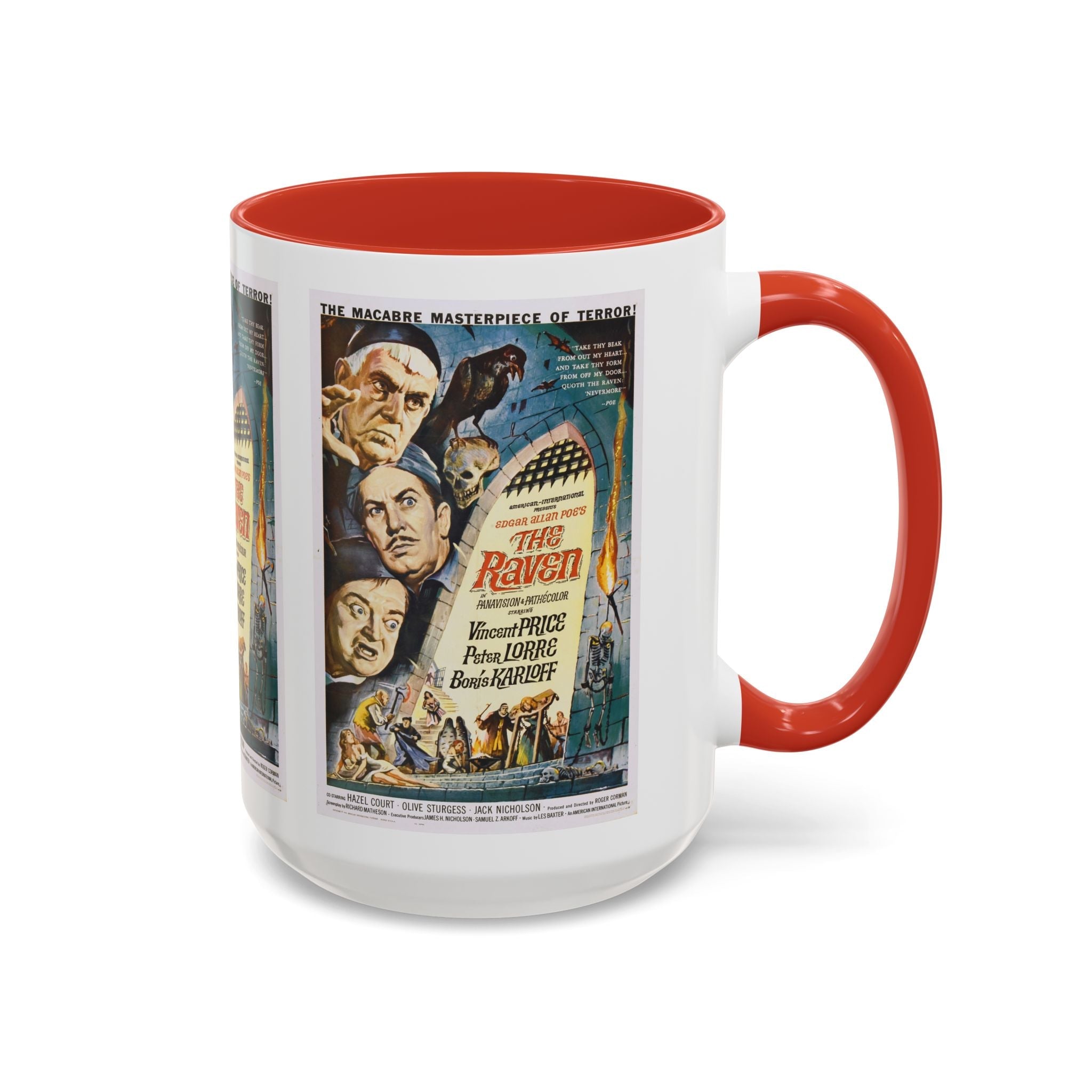 Cult Classic Movie Poster Art Accent Coffee Mug (11, 15oz) - The Raven 1963 - POPvault