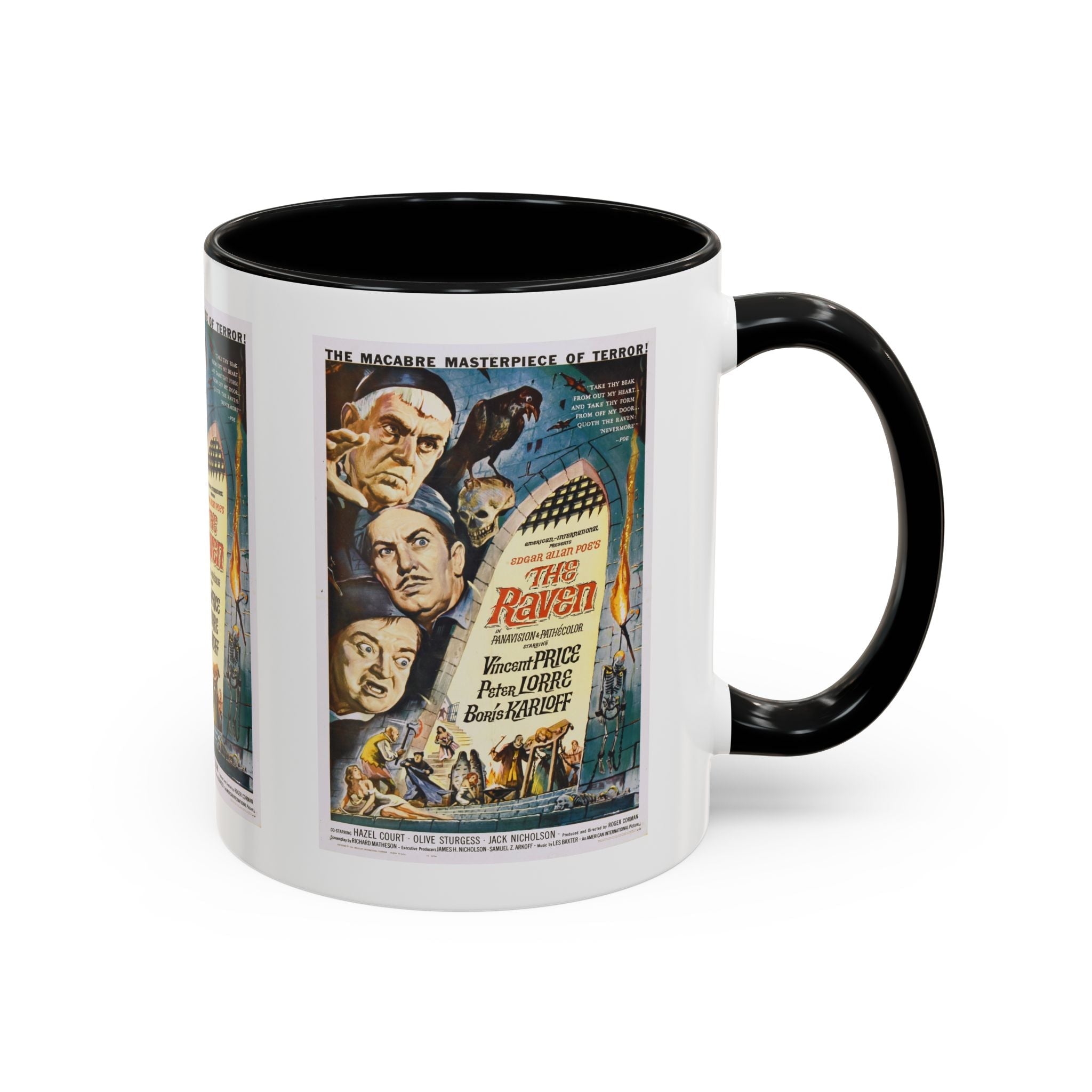 Cult Classic Movie Poster Art Accent Coffee Mug (11, 15oz) - The Raven 1963 - POPvault