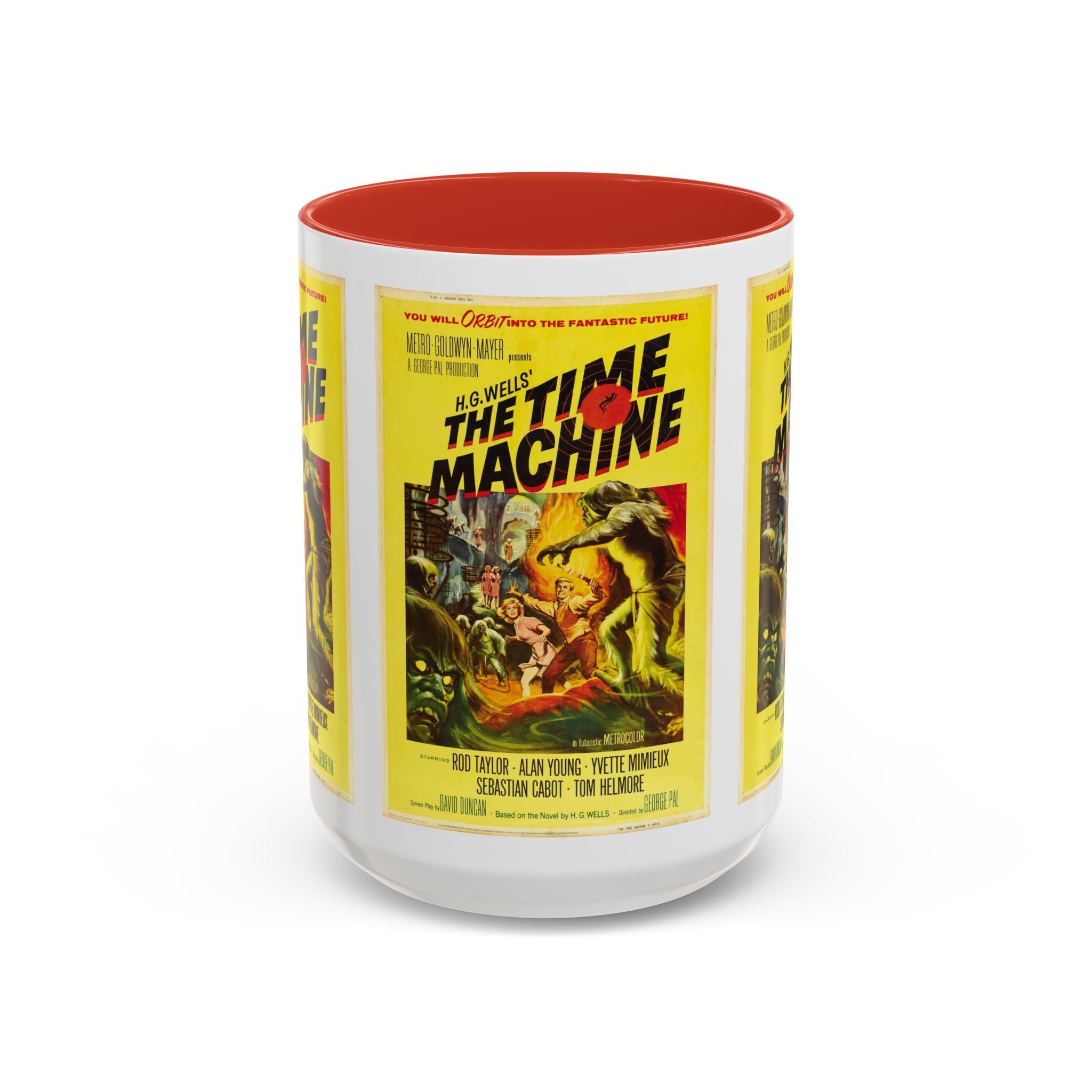 Cult Classic Movie Poster Art Accent Coffee Mug (11, 15oz) - The Time Machine 1960 - POPvault