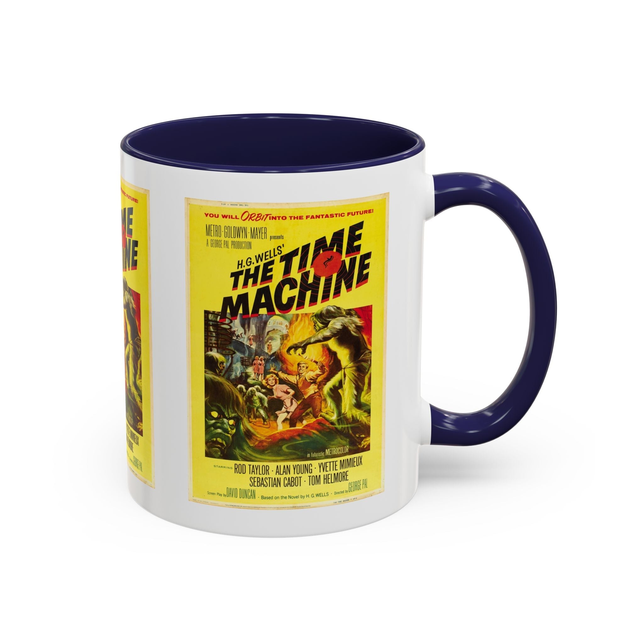 Cult Classic Movie Poster Art Accent Coffee Mug (11, 15oz) - The Time Machine 1960 - POPvault