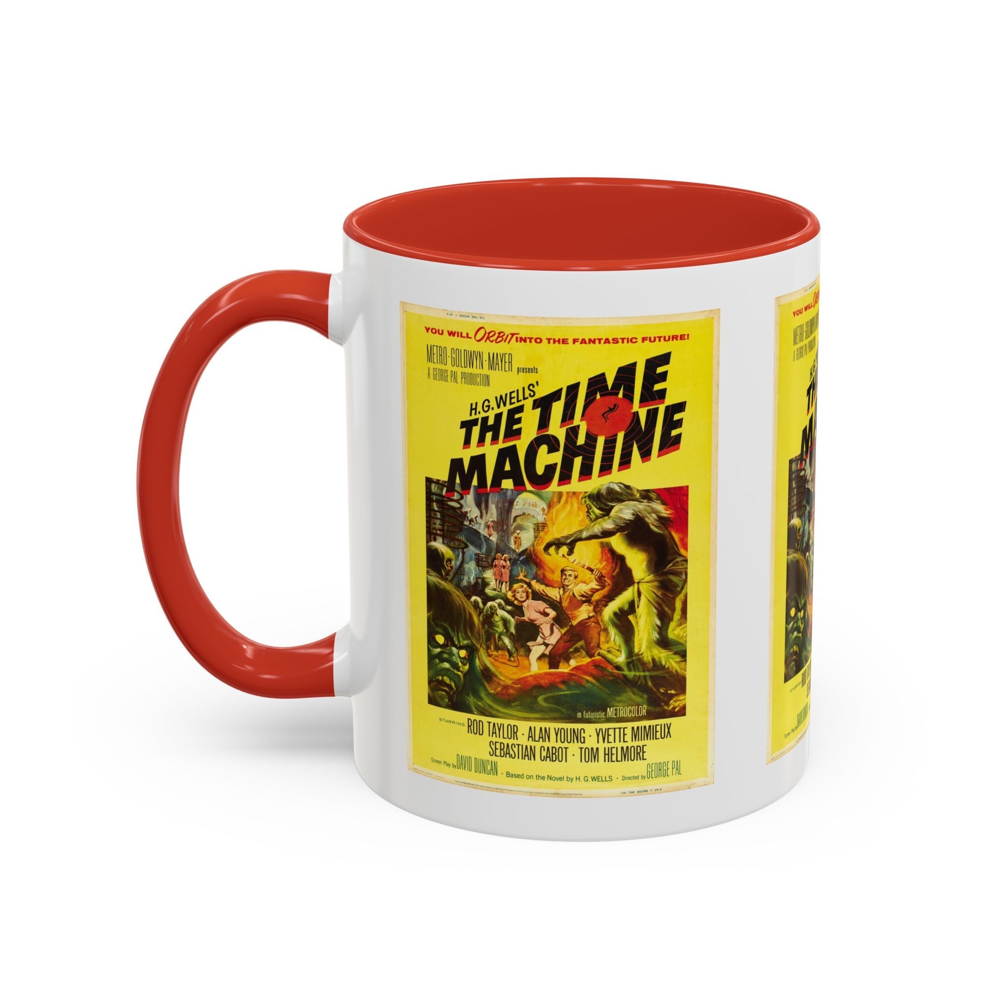 Cult Classic Movie Poster Art Accent Coffee Mug (11, 15oz) - The Time Machine 1960 - POPvault