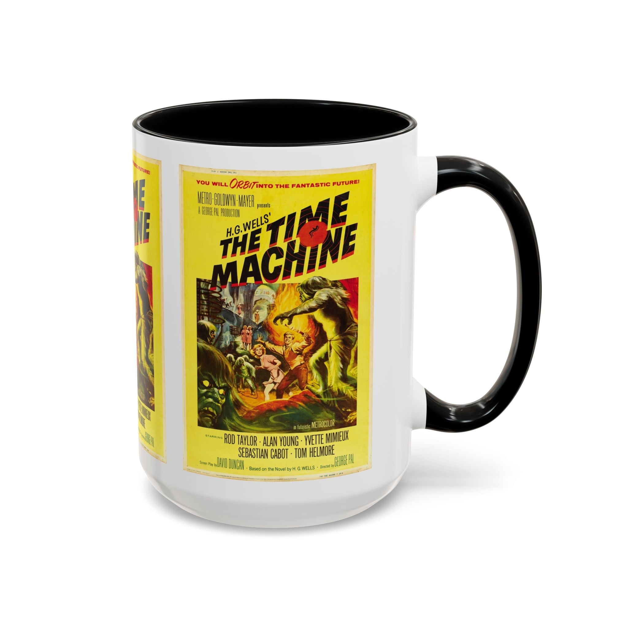 Cult Classic Movie Poster Art Accent Coffee Mug (11, 15oz) - The Time Machine 1960 - POPvault