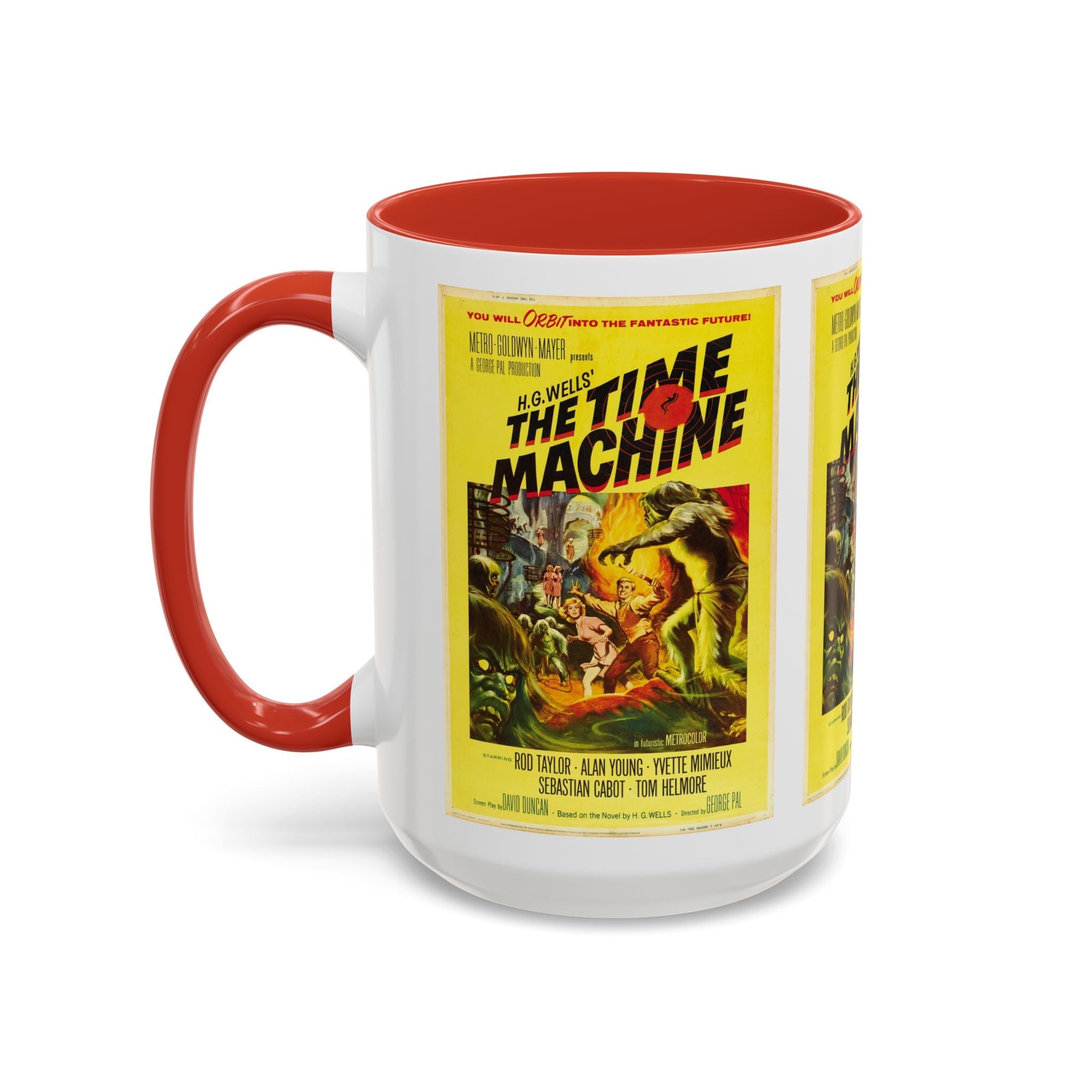 Cult Classic Movie Poster Art Accent Coffee Mug (11, 15oz) - The Time Machine 1960 - POPvault