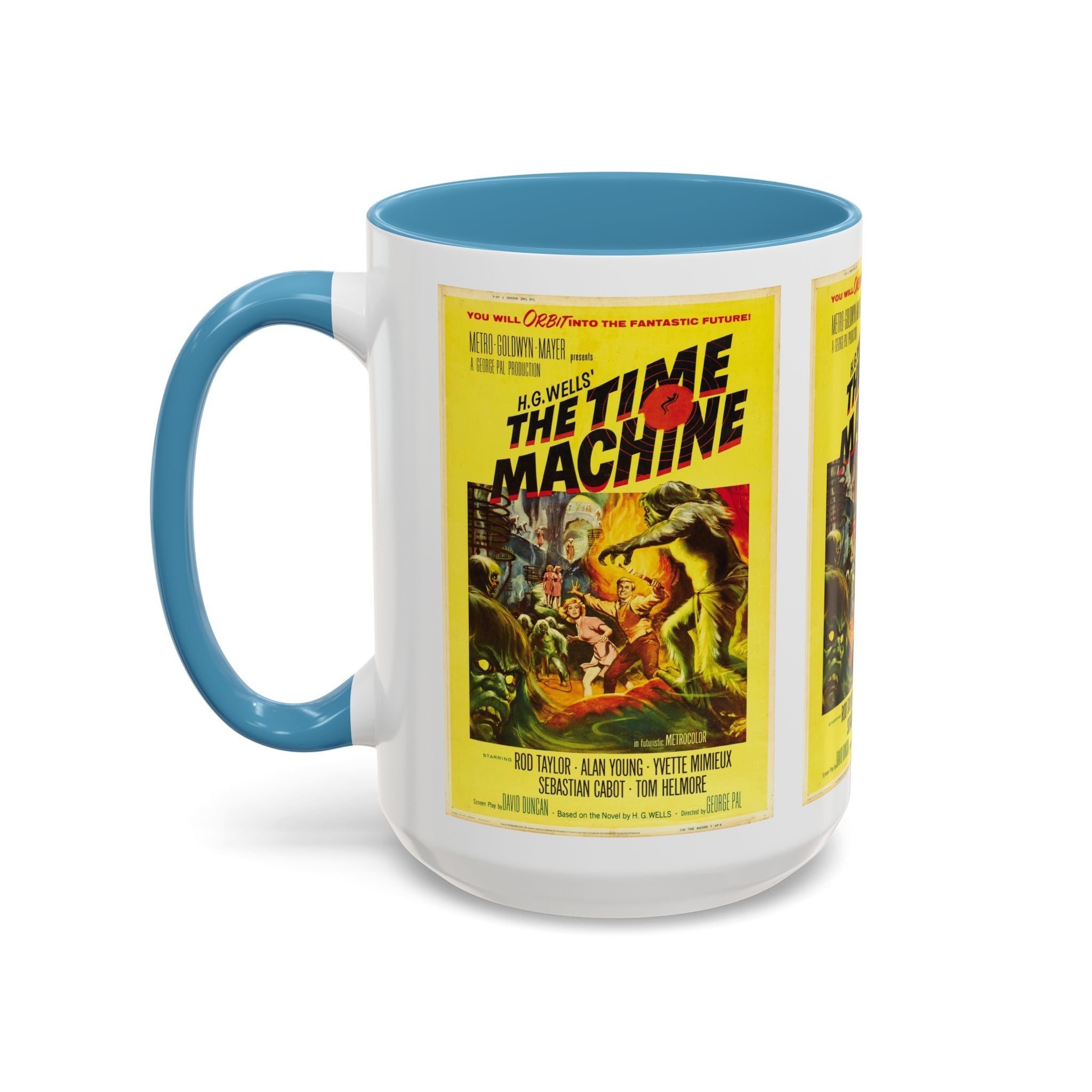 Cult Classic Movie Poster Art Accent Coffee Mug (11, 15oz) - The Time Machine 1960 - POPvault
