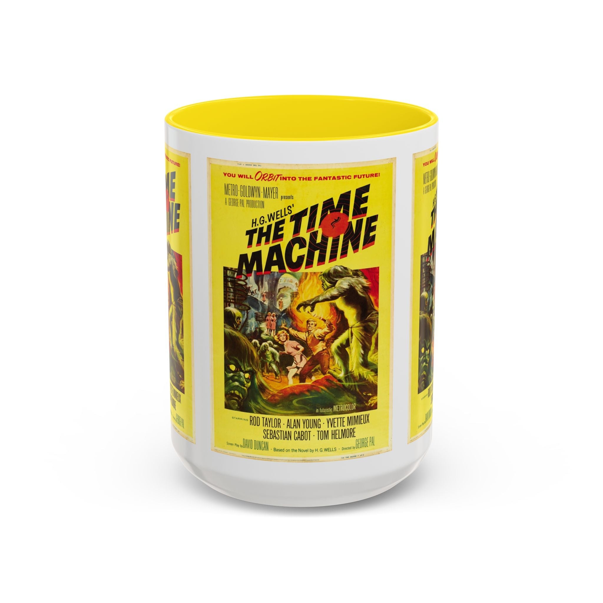 Cult Classic Movie Poster Art Accent Coffee Mug (11, 15oz) - The Time Machine 1960 - POPvault