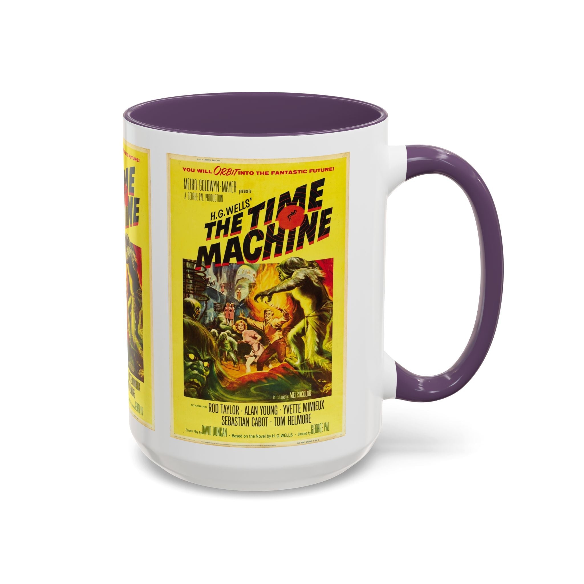 Cult Classic Movie Poster Art Accent Coffee Mug (11, 15oz) - The Time Machine 1960 - POPvault