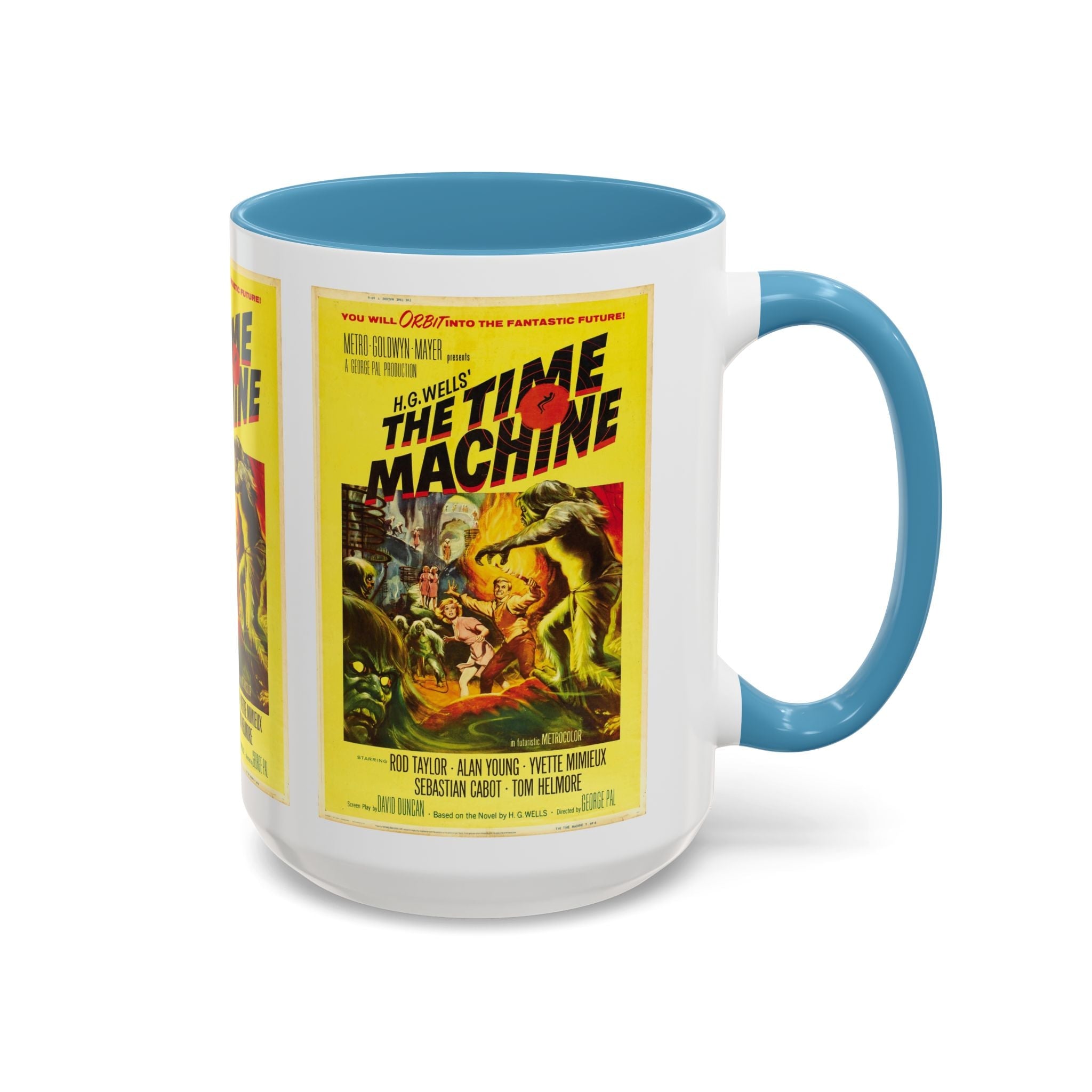 Cult Classic Movie Poster Art Accent Coffee Mug (11, 15oz) - The Time Machine 1960 - POPvault