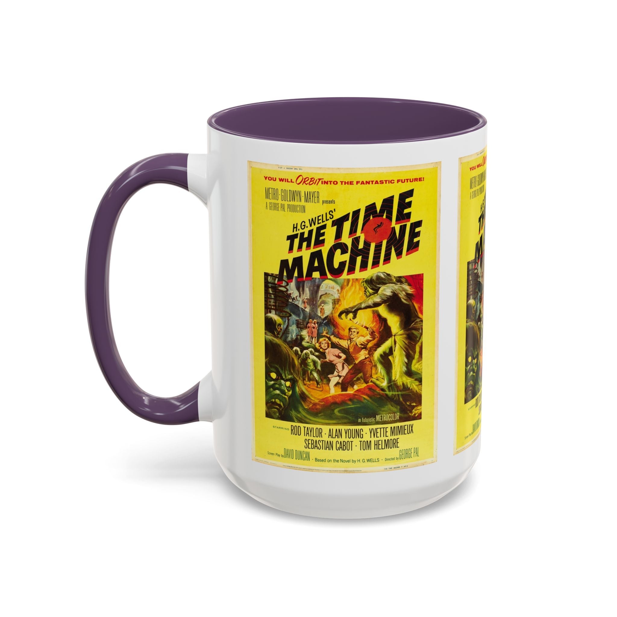 Cult Classic Movie Poster Art Accent Coffee Mug (11, 15oz) - The Time Machine 1960 - POPvault