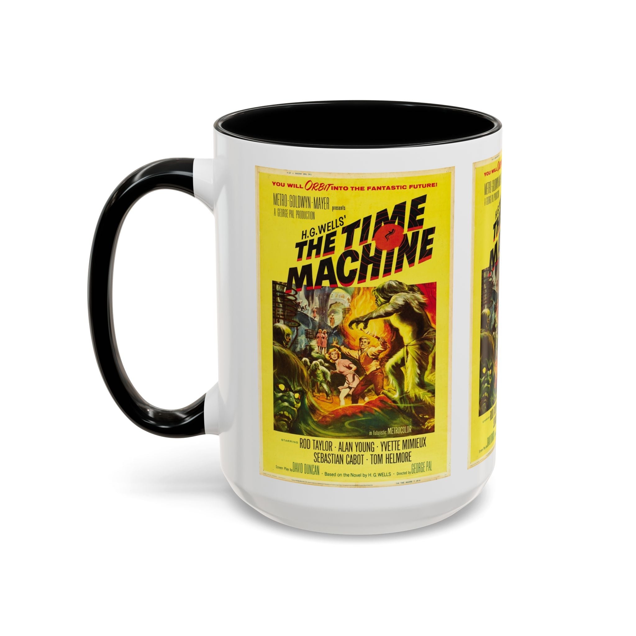 Cult Classic Movie Poster Art Accent Coffee Mug (11, 15oz) - The Time Machine 1960 - POPvault