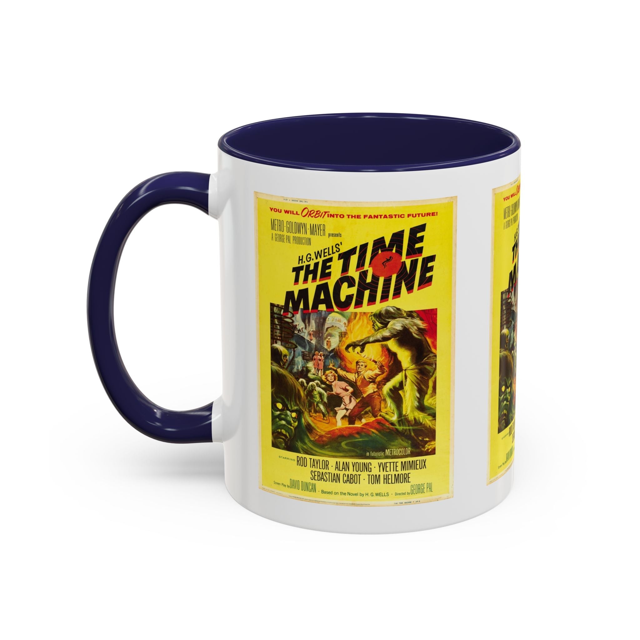 Cult Classic Movie Poster Art Accent Coffee Mug (11, 15oz) - The Time Machine 1960 - POPvault