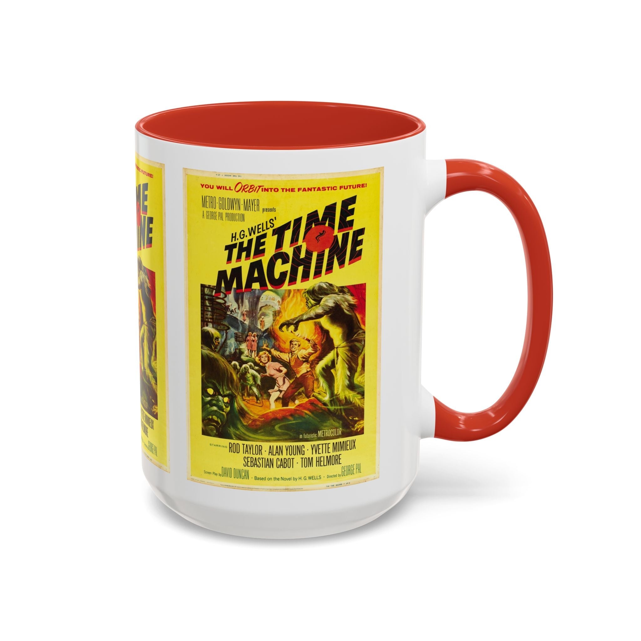 Cult Classic Movie Poster Art Accent Coffee Mug (11, 15oz) - The Time Machine 1960 - POPvault