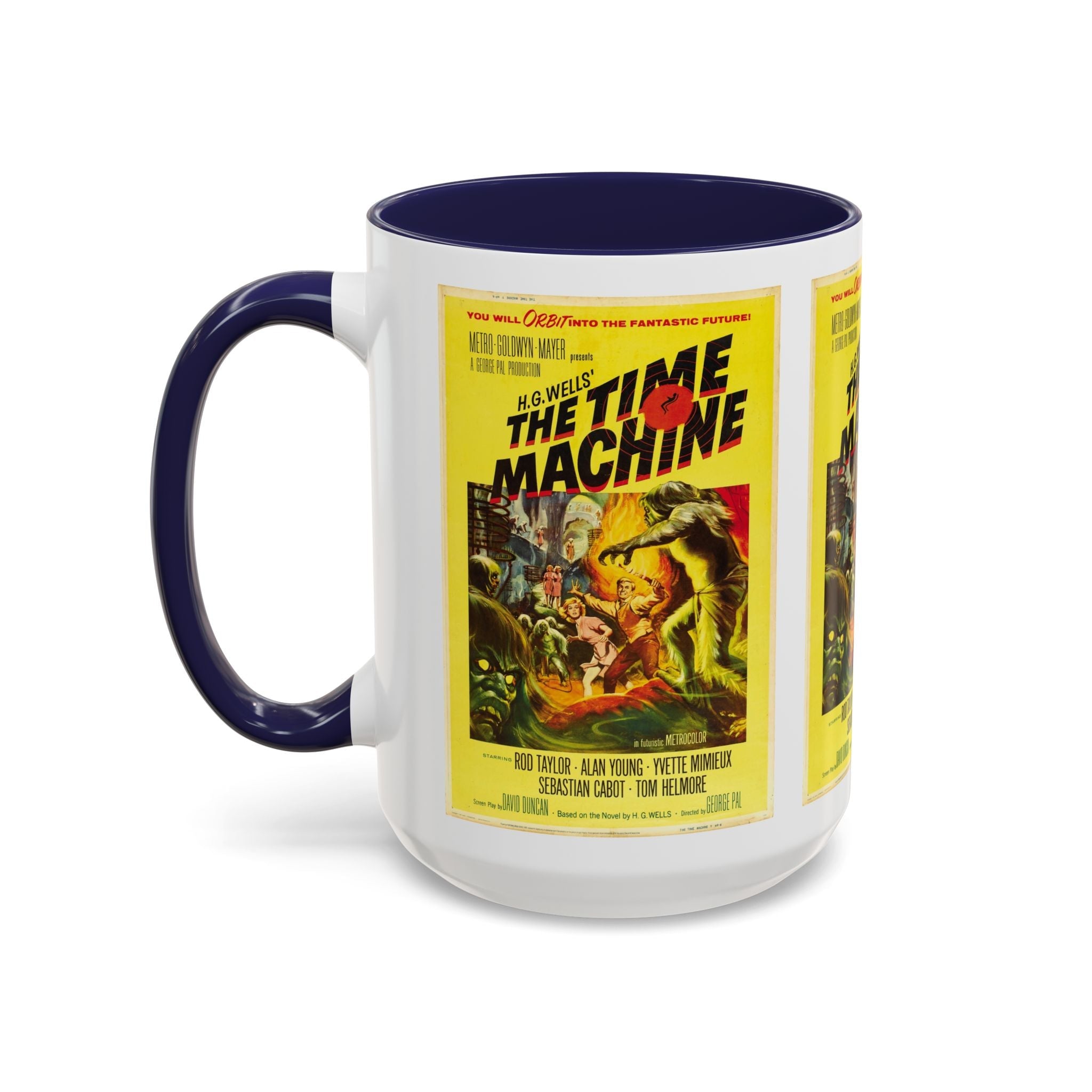 Cult Classic Movie Poster Art Accent Coffee Mug (11, 15oz) - The Time Machine 1960 - POPvault