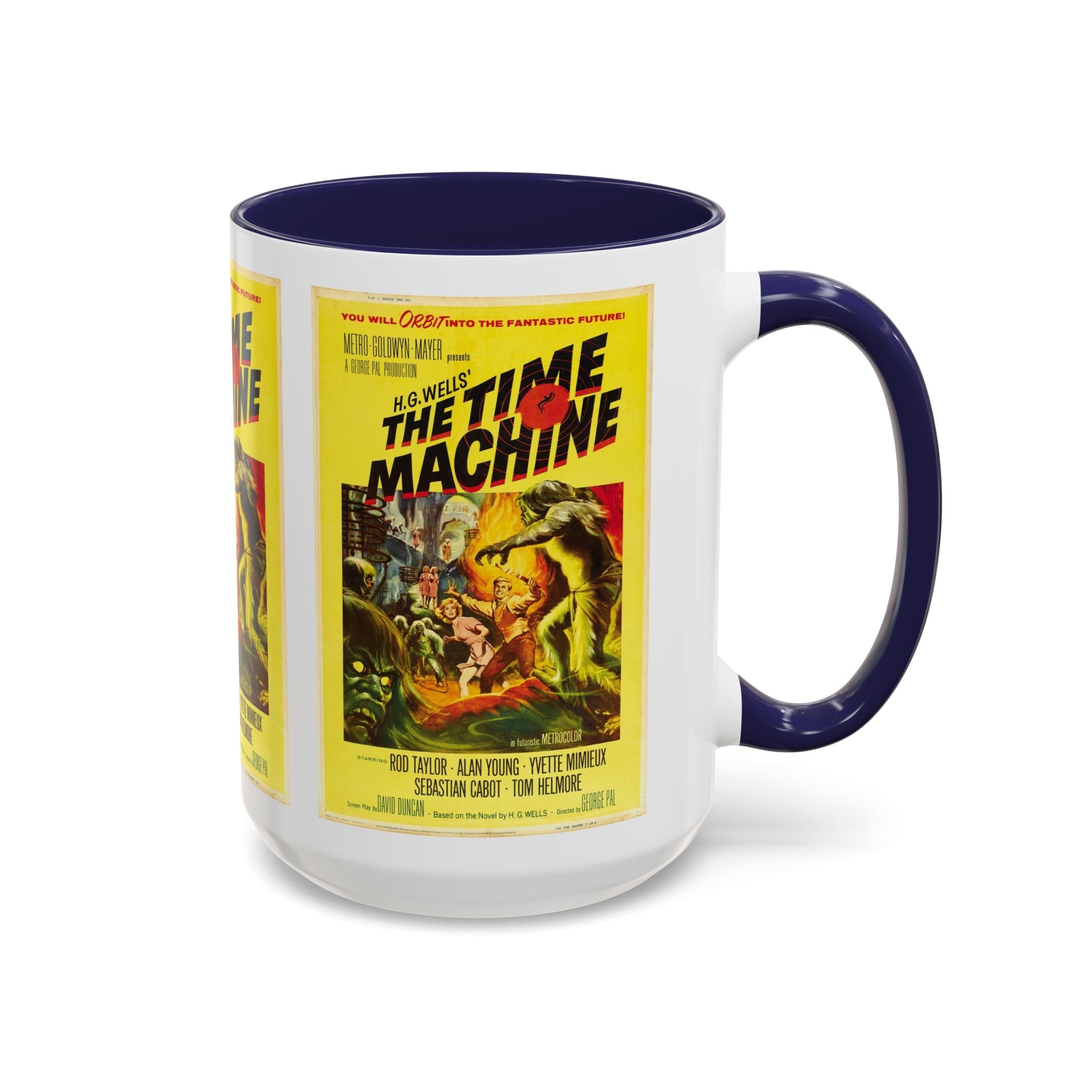 Cult Classic Movie Poster Art Accent Coffee Mug (11, 15oz) - The Time Machine 1960 - POPvault