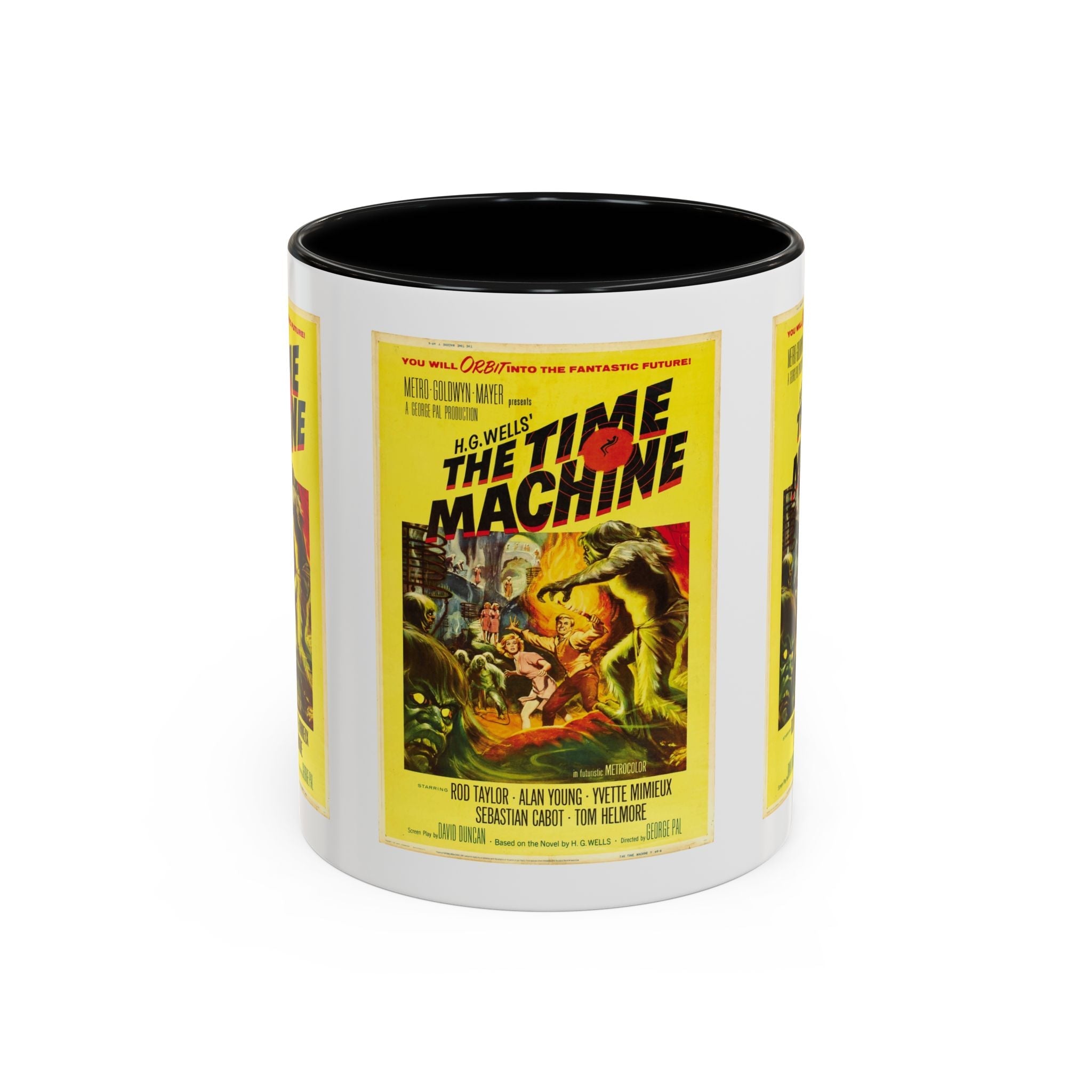 Cult Classic Movie Poster Art Accent Coffee Mug (11, 15oz) - The Time Machine 1960 - POPvault
