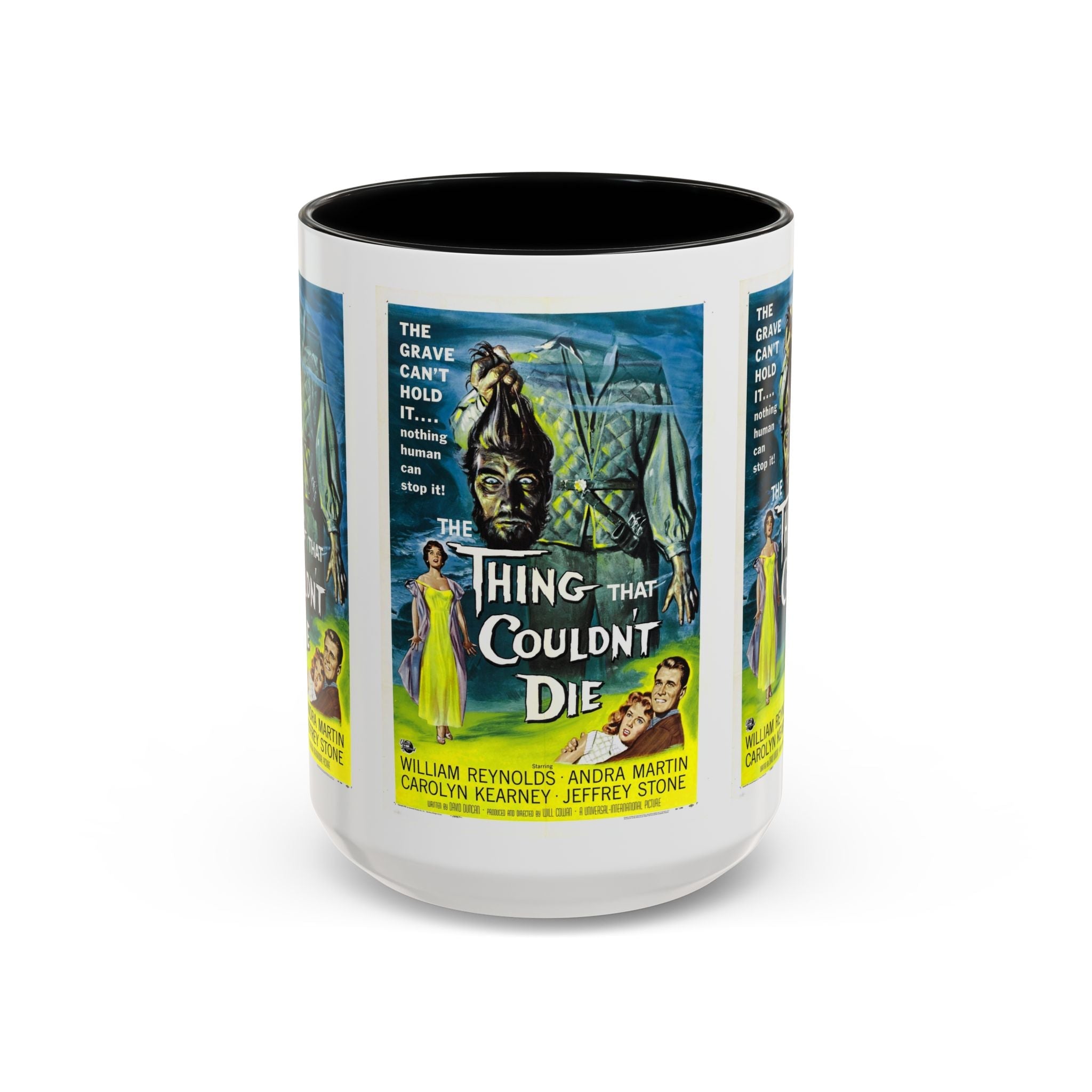Cult Classic Movie Poster Art Accent Coffee Mug (11, 15oz) - Thing That Couldn't Die 1958 - POPvault