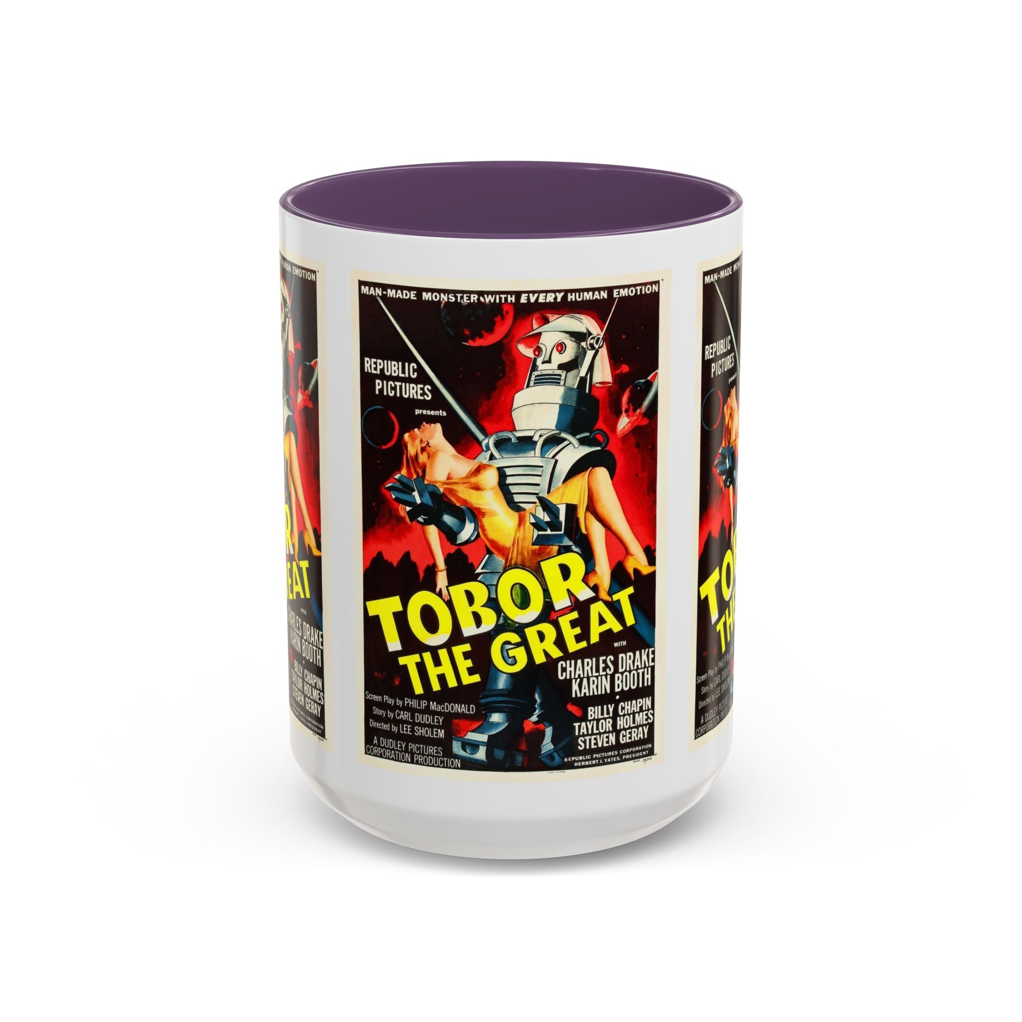 Cult Classic Movie Poster Art Accent Coffee Mug (11, 15oz) - Tobor The Great 1954 - POPvault
