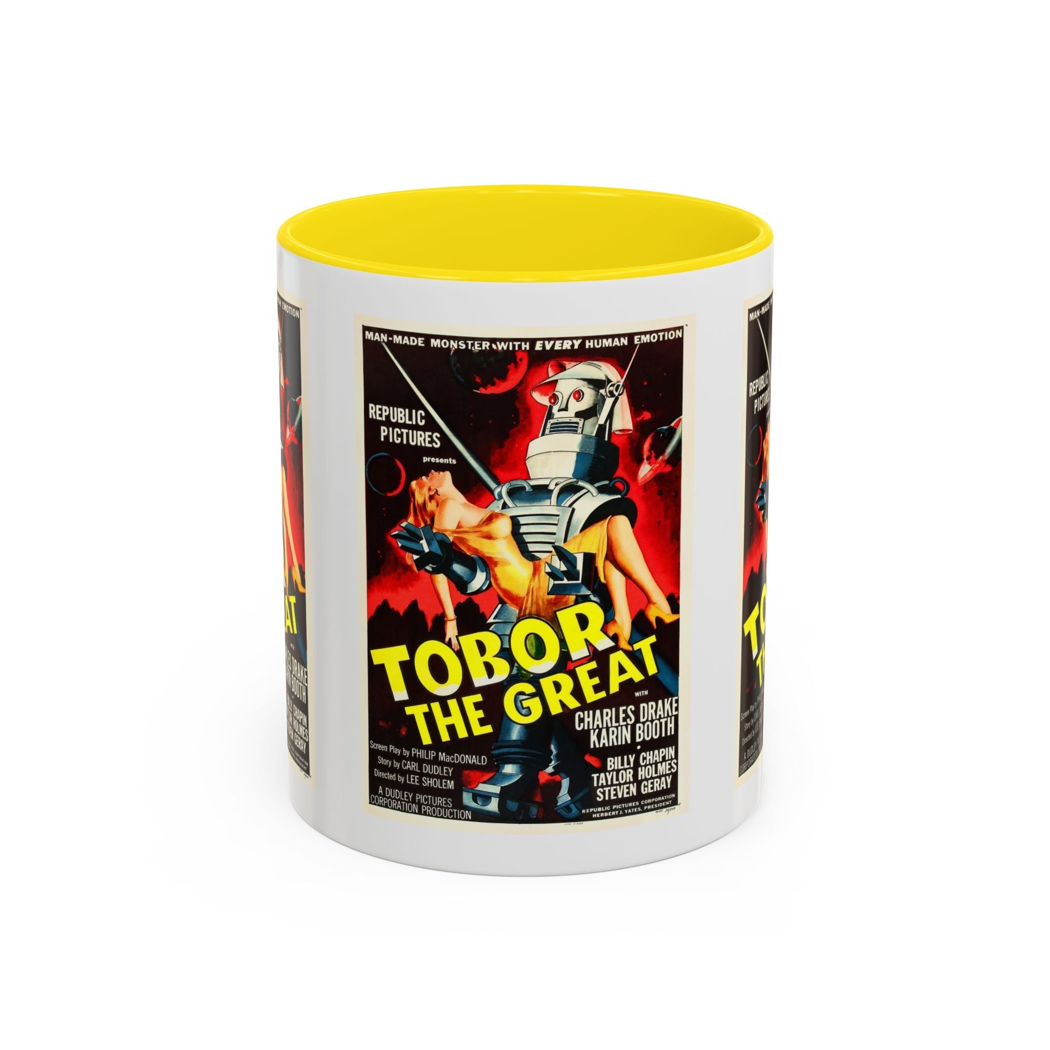 Cult Classic Movie Poster Art Accent Coffee Mug (11, 15oz) - Tobor The Great 1954 - POPvault