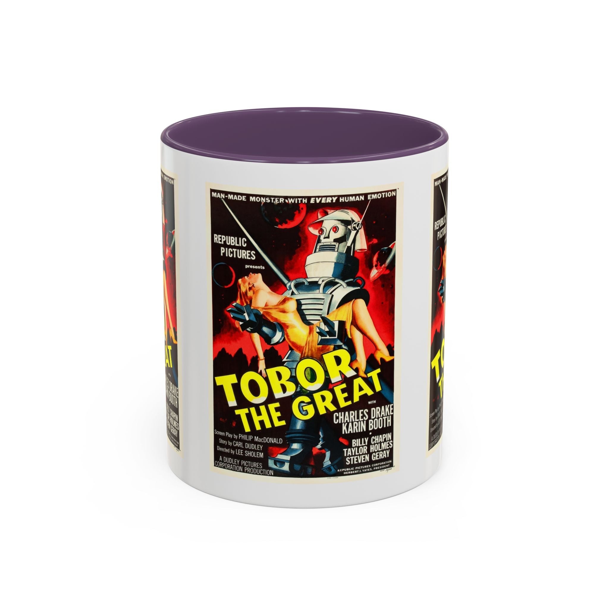 Cult Classic Movie Poster Art Accent Coffee Mug (11, 15oz) - Tobor The Great 1954 - POPvault