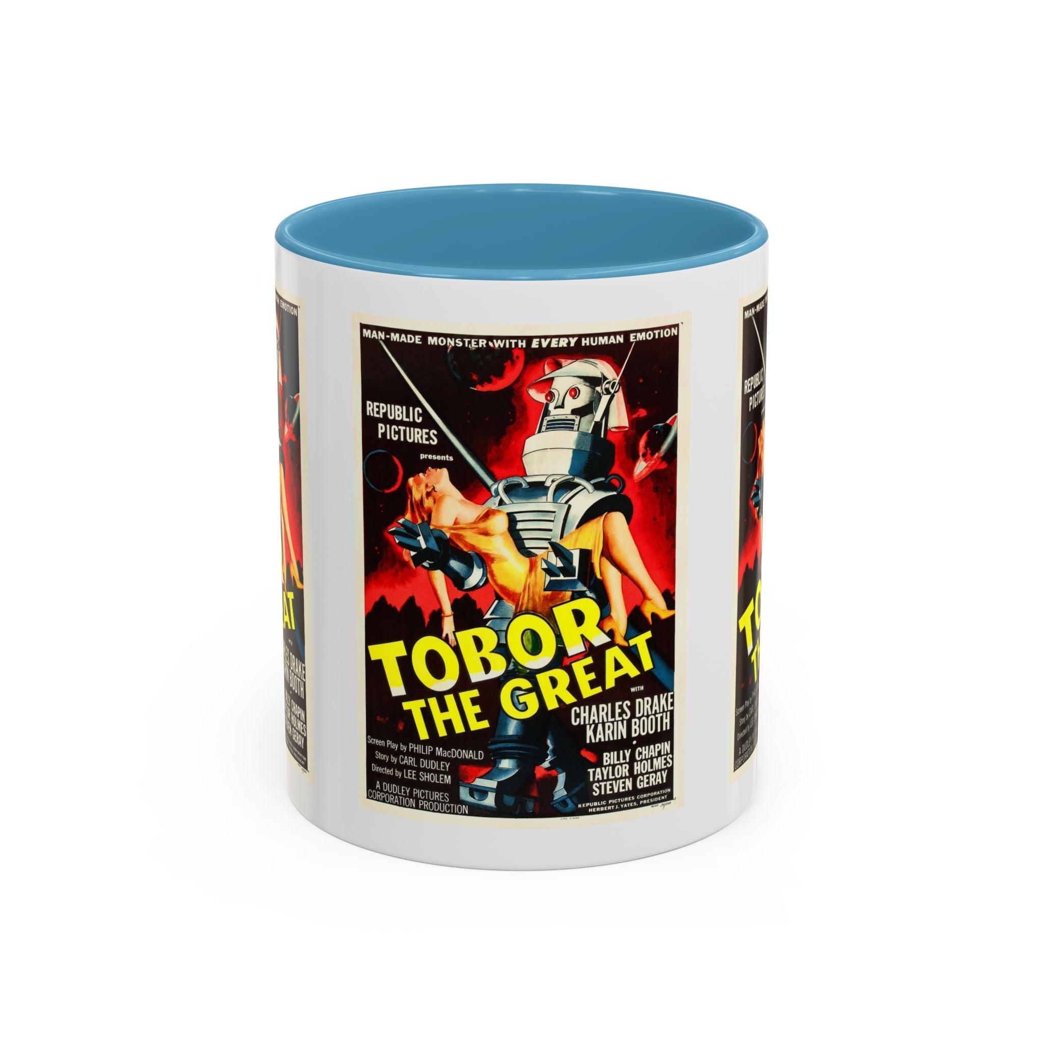 Cult Classic Movie Poster Art Accent Coffee Mug (11, 15oz) - Tobor The Great 1954 - POPvault