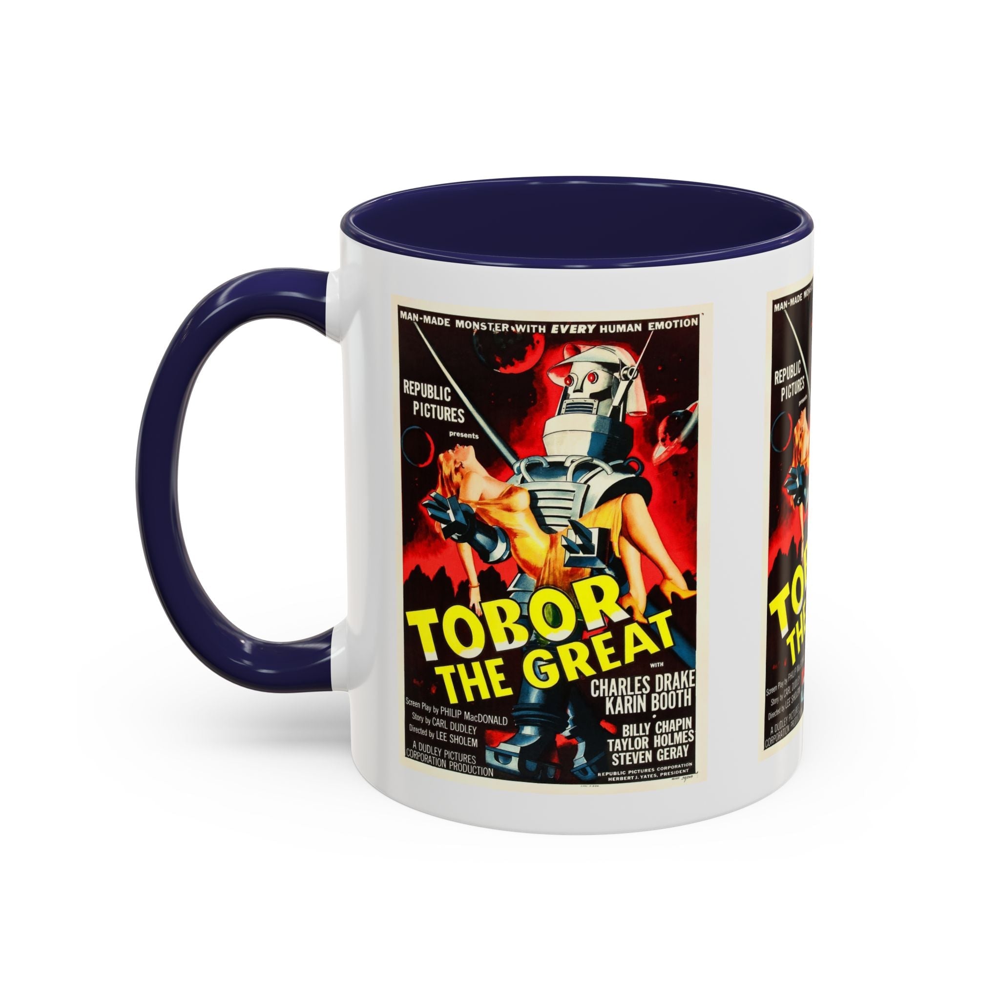 Cult Classic Movie Poster Art Accent Coffee Mug (11, 15oz) - Tobor The Great 1954 - POPvault