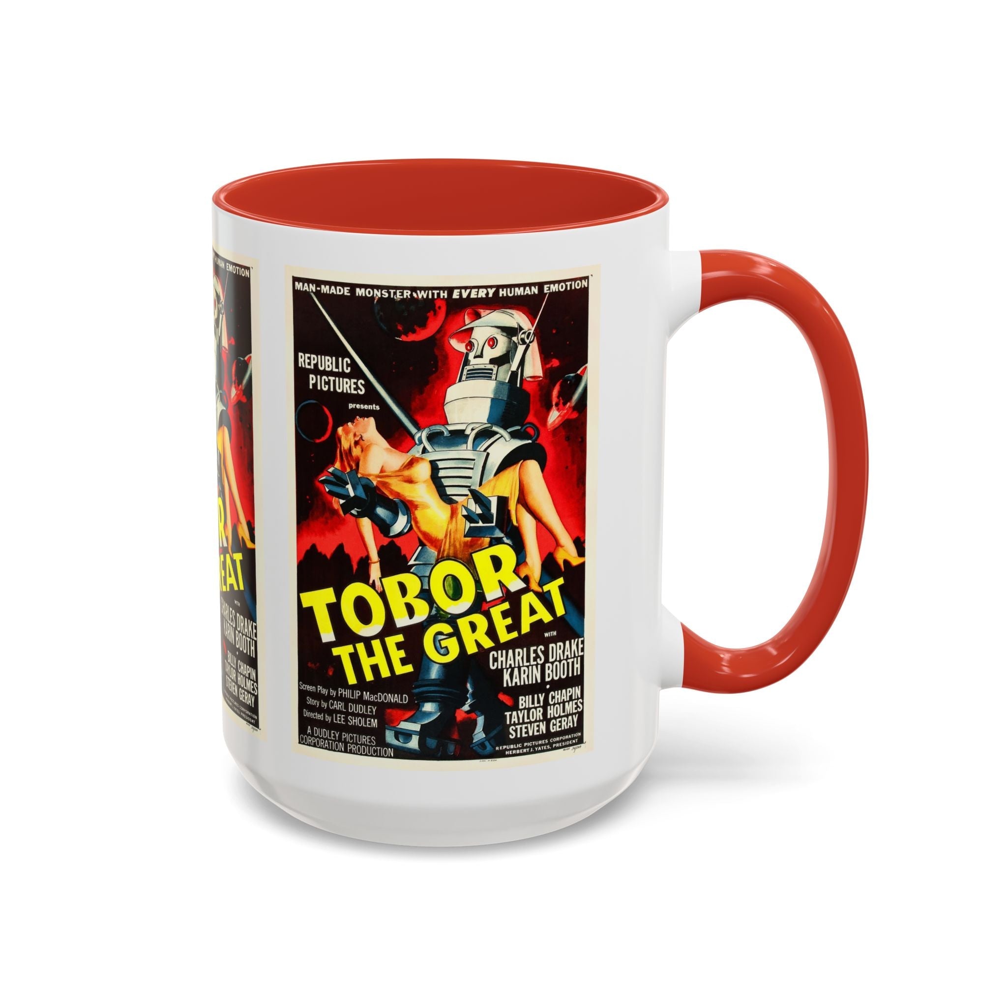 Cult Classic Movie Poster Art Accent Coffee Mug (11, 15oz) - Tobor The Great 1954 - POPvault