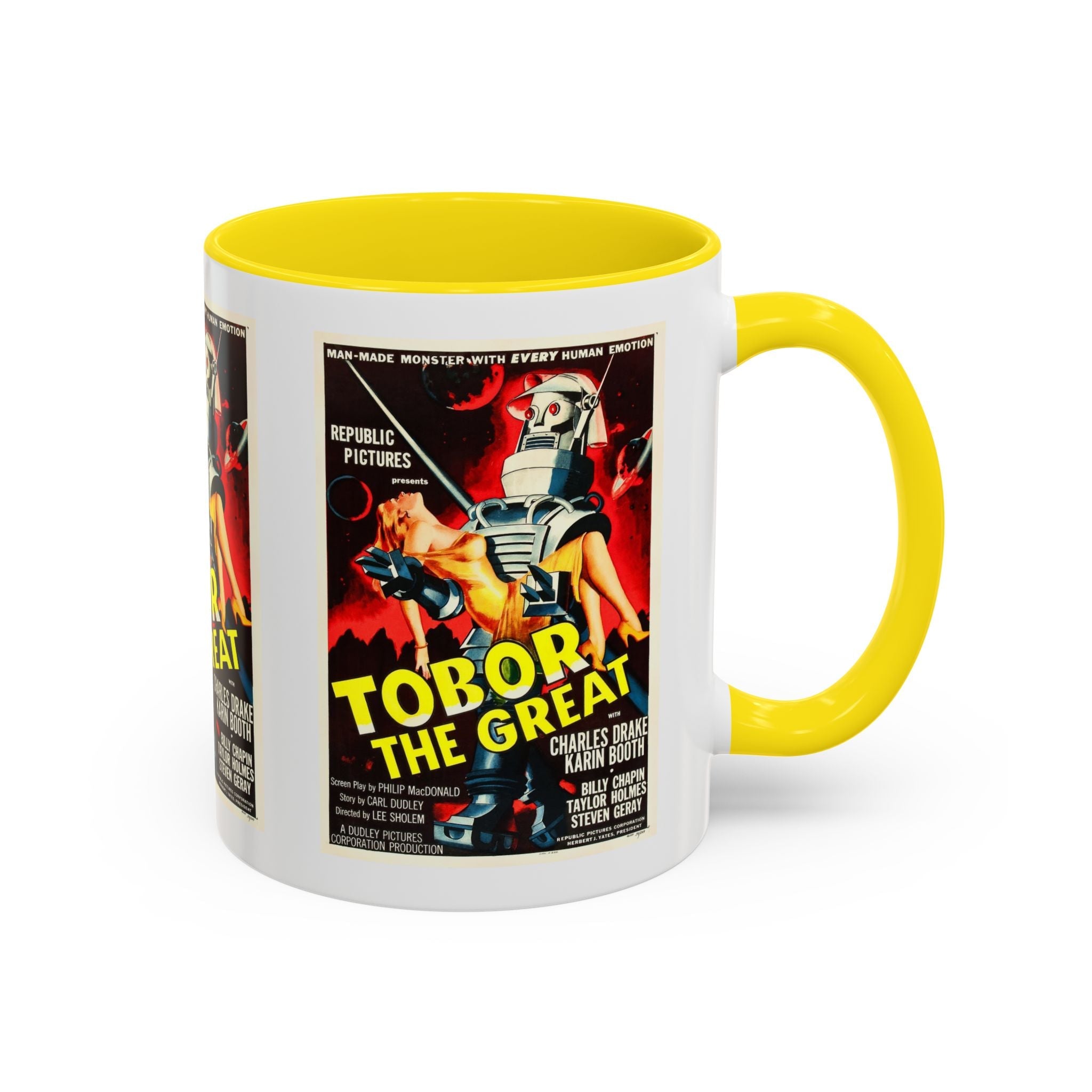 Cult Classic Movie Poster Art Accent Coffee Mug (11, 15oz) - Tobor The Great 1954 - POPvault