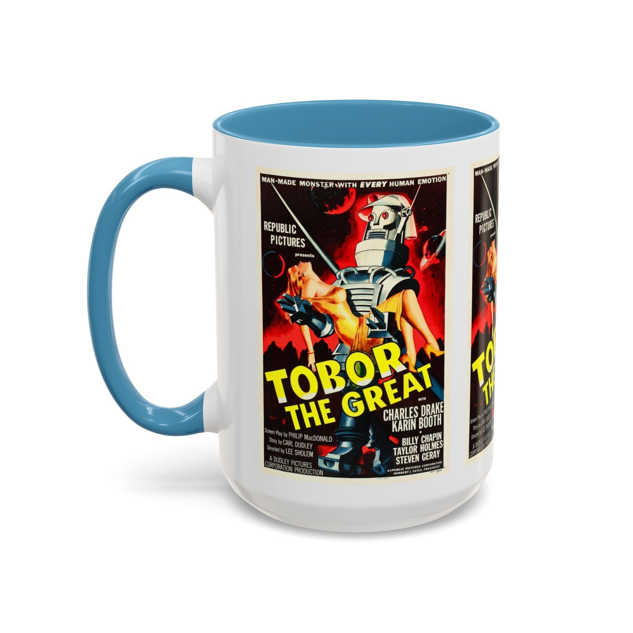 Cult Classic Movie Poster Art Accent Coffee Mug (11, 15oz) - Tobor The Great 1954 - POPvault