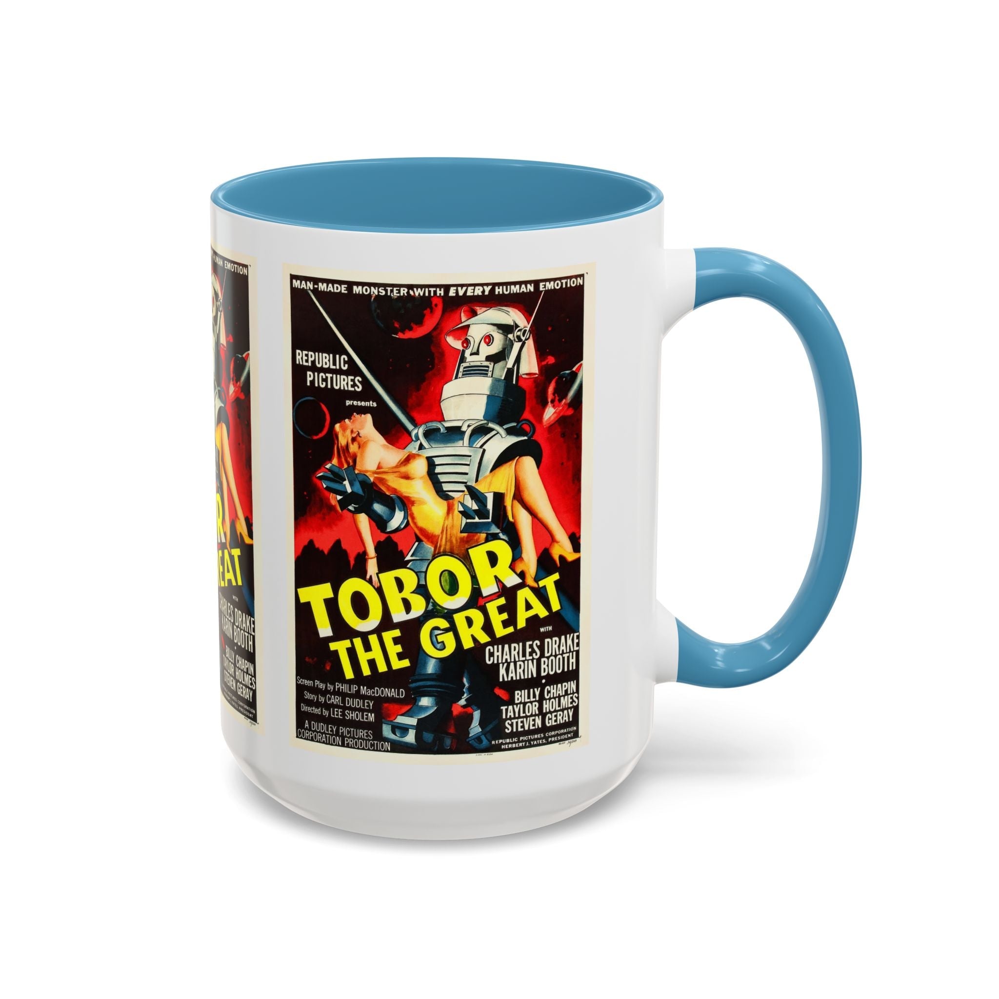 Cult Classic Movie Poster Art Accent Coffee Mug (11, 15oz) - Tobor The Great 1954 - POPvault
