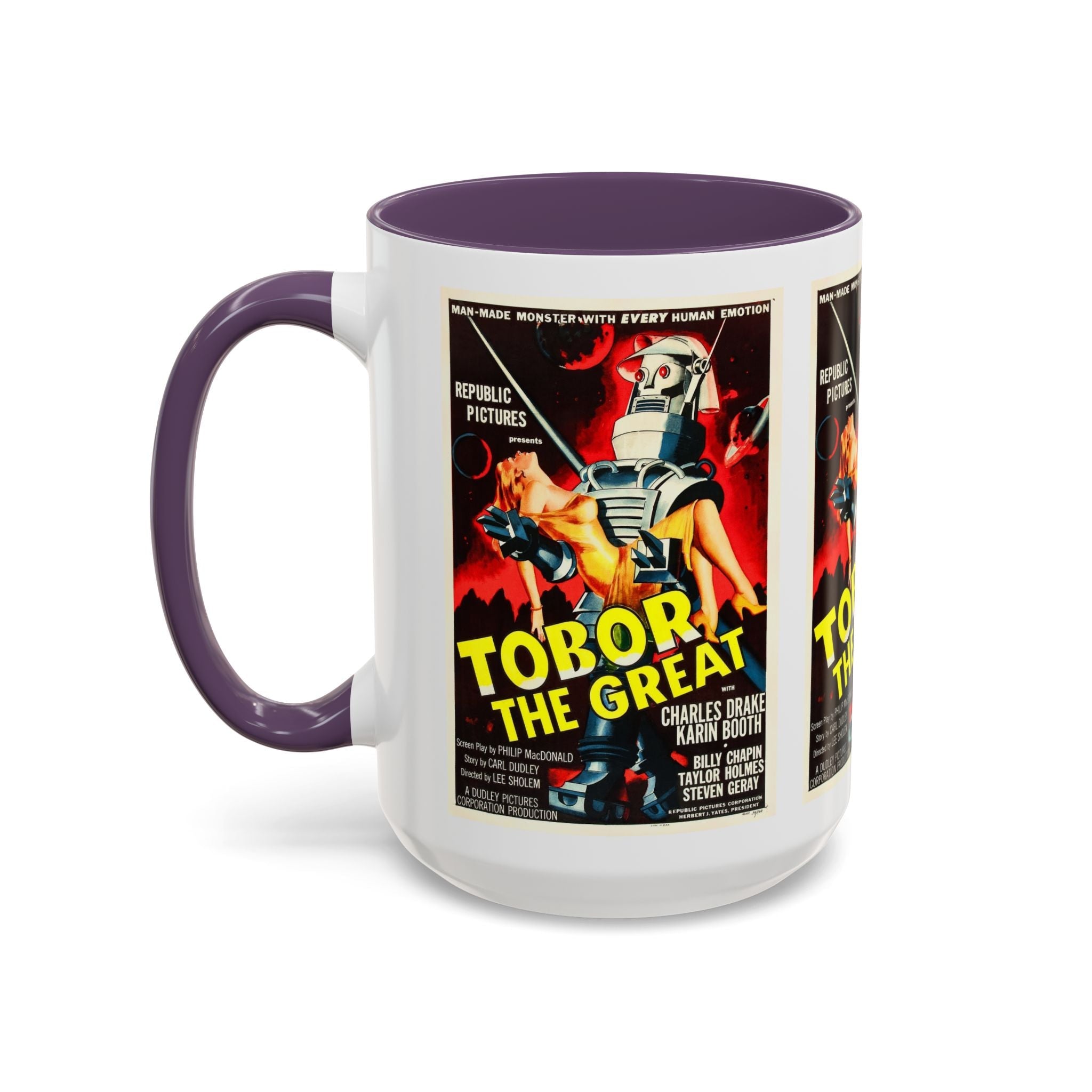 Cult Classic Movie Poster Art Accent Coffee Mug (11, 15oz) - Tobor The Great 1954 - POPvault
