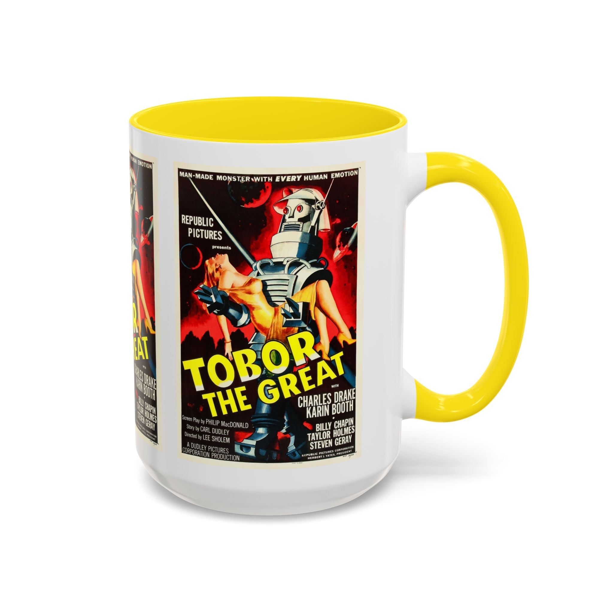 Cult Classic Movie Poster Art Accent Coffee Mug (11, 15oz) - Tobor The Great 1954 - POPvault