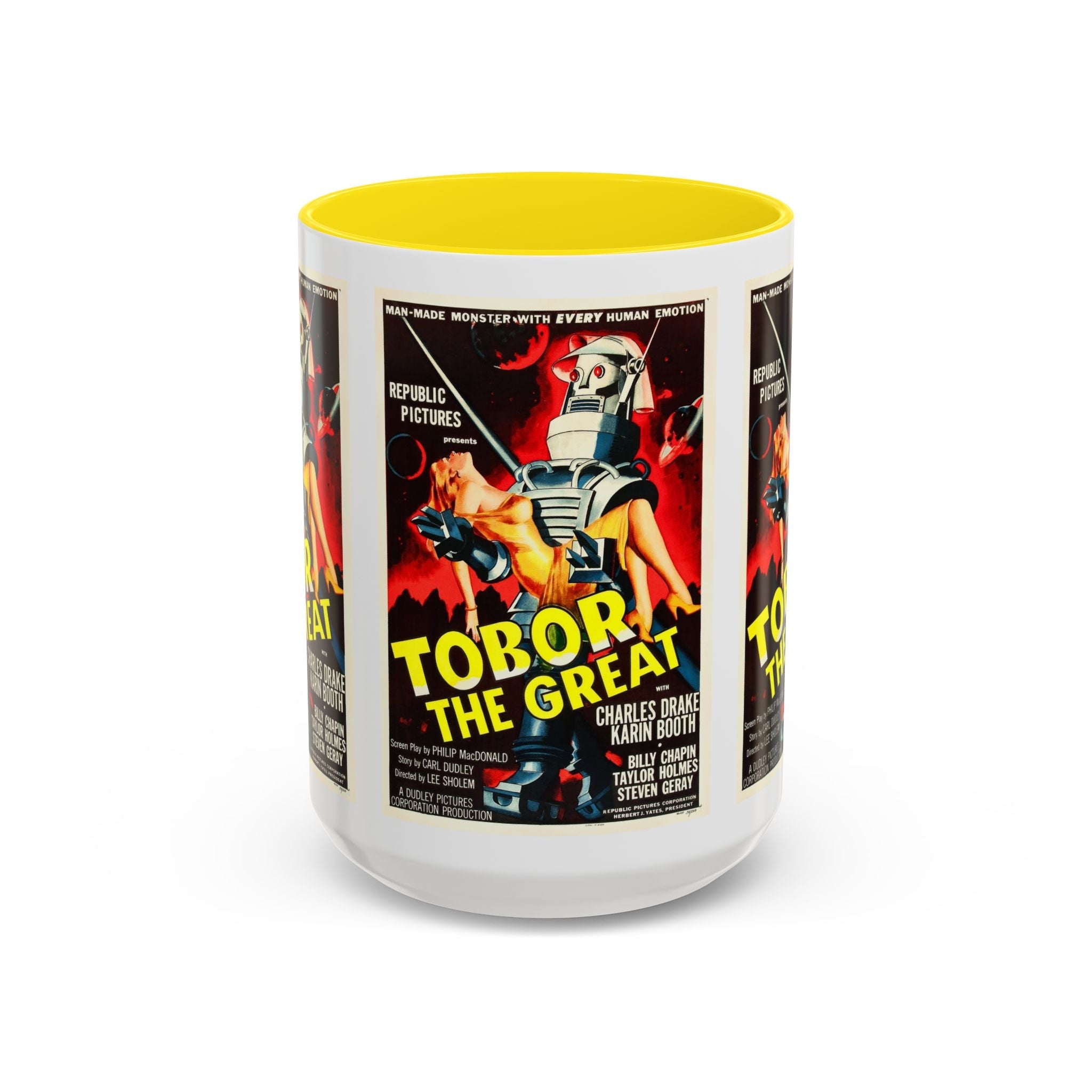 Cult Classic Movie Poster Art Accent Coffee Mug (11, 15oz) - Tobor The Great 1954 - POPvault