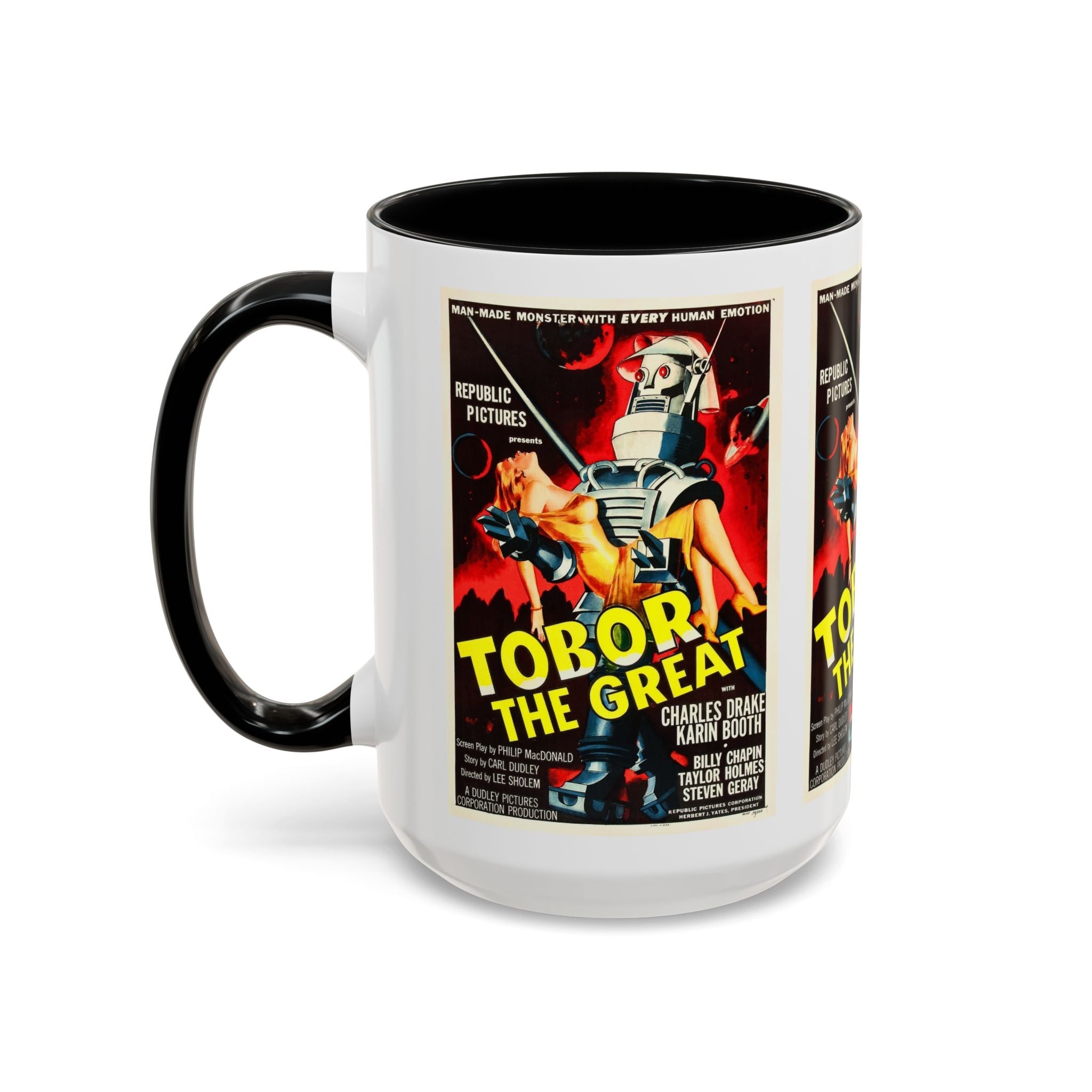 Cult Classic Movie Poster Art Accent Coffee Mug (11, 15oz) - Tobor The Great 1954 - POPvault