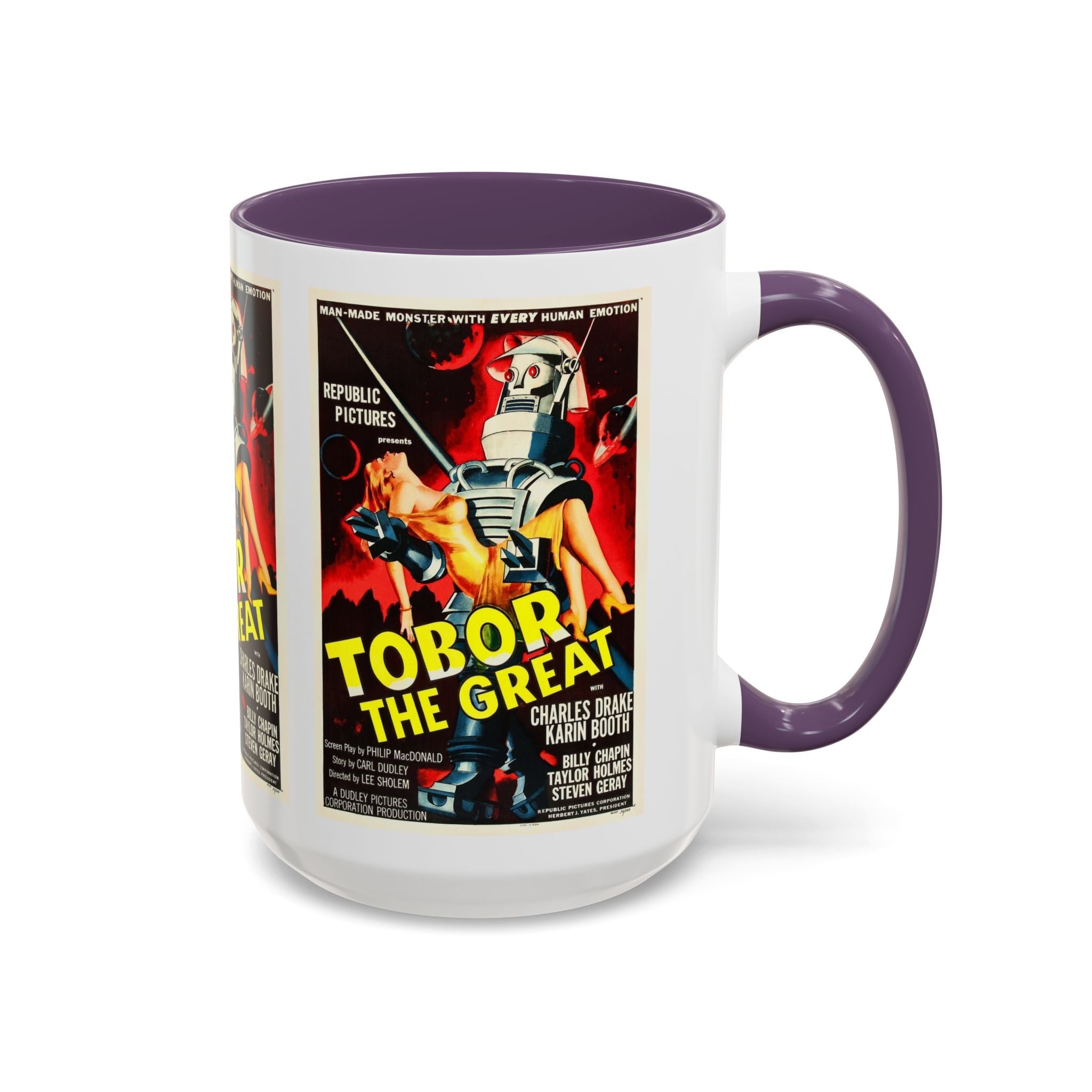 Cult Classic Movie Poster Art Accent Coffee Mug (11, 15oz) - Tobor The Great 1954 - POPvault