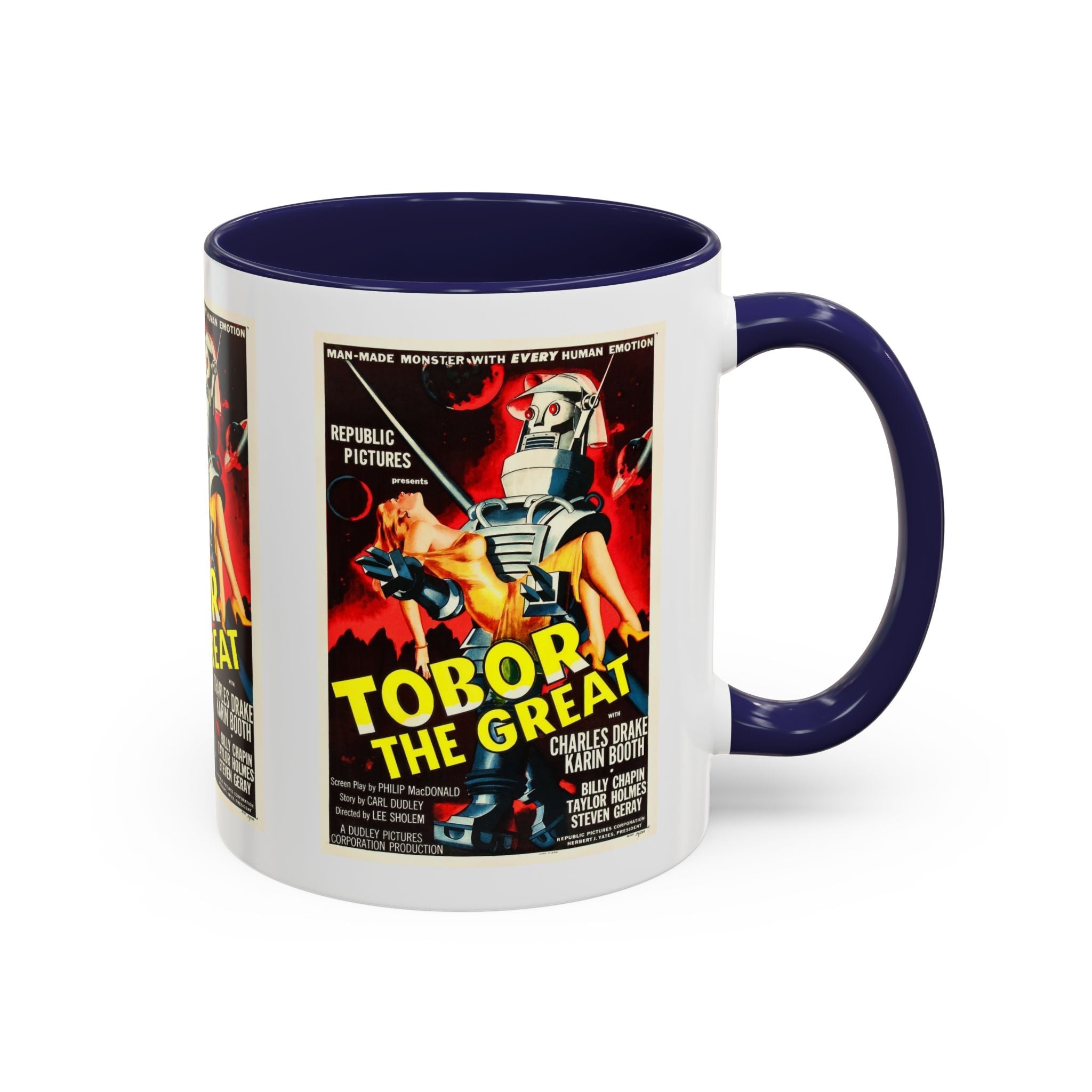 Cult Classic Movie Poster Art Accent Coffee Mug (11, 15oz) - Tobor The Great 1954 - POPvault