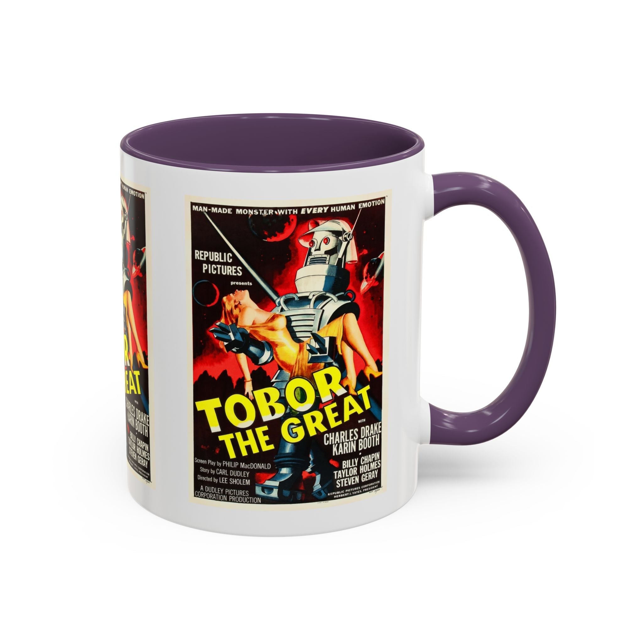Cult Classic Movie Poster Art Accent Coffee Mug (11, 15oz) - Tobor The Great 1954 - POPvault