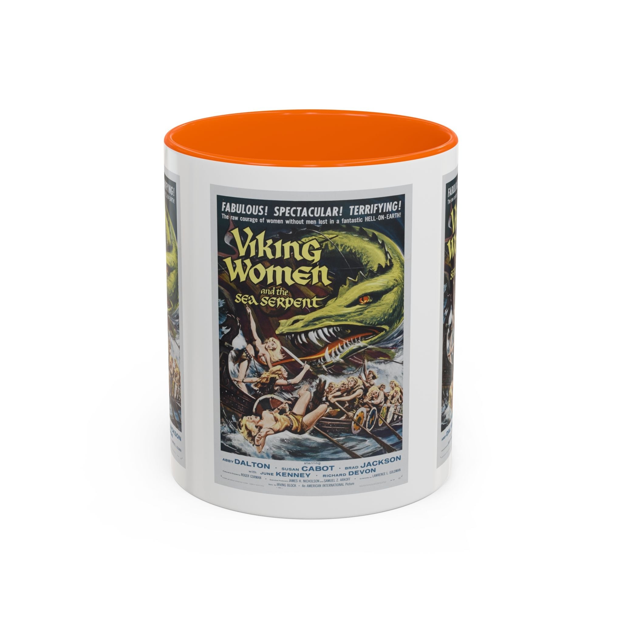 Cult Classic Movie Poster Art Accent Coffee Mug (11, 15oz) - Viking Women And The Sea Serpent 1957 - POPvault