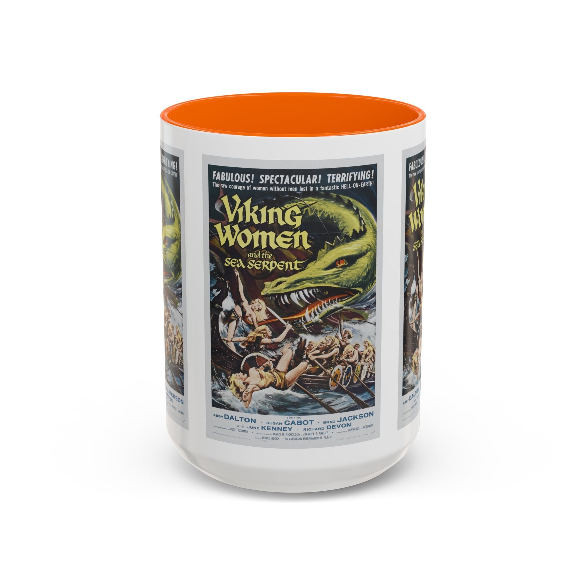Cult Classic Movie Poster Art Accent Coffee Mug (11, 15oz) - Viking Women And The Sea Serpent 1957 - POPvault