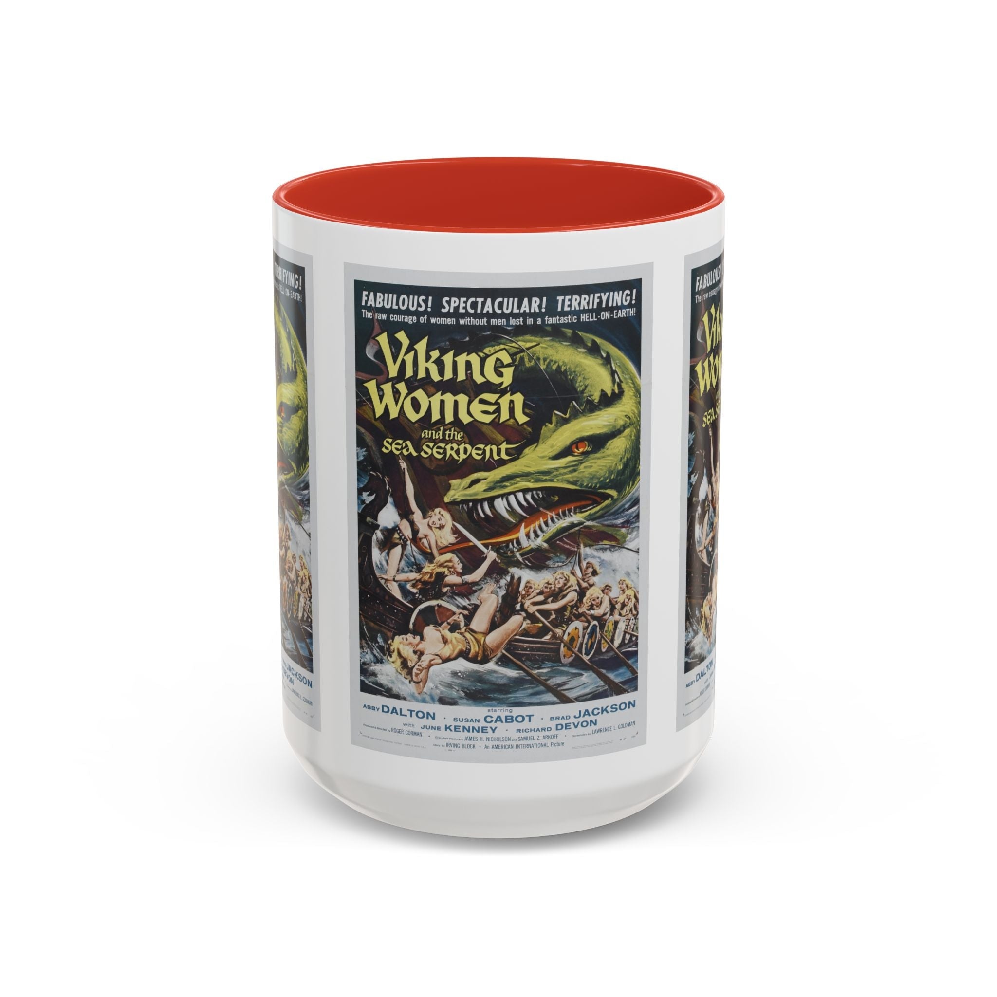 Cult Classic Movie Poster Art Accent Coffee Mug (11, 15oz) - Viking Women And The Sea Serpent 1957 - POPvault