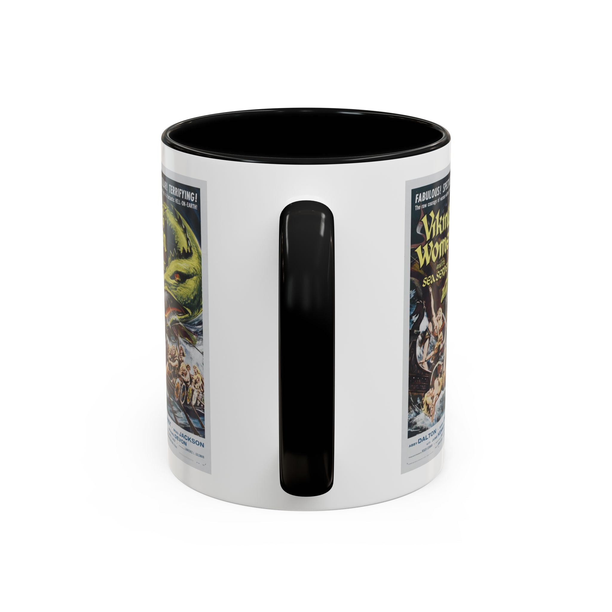 Cult Classic Movie Poster Art Accent Coffee Mug (11, 15oz) - Viking Women And The Sea Serpent 1957 - POPvault