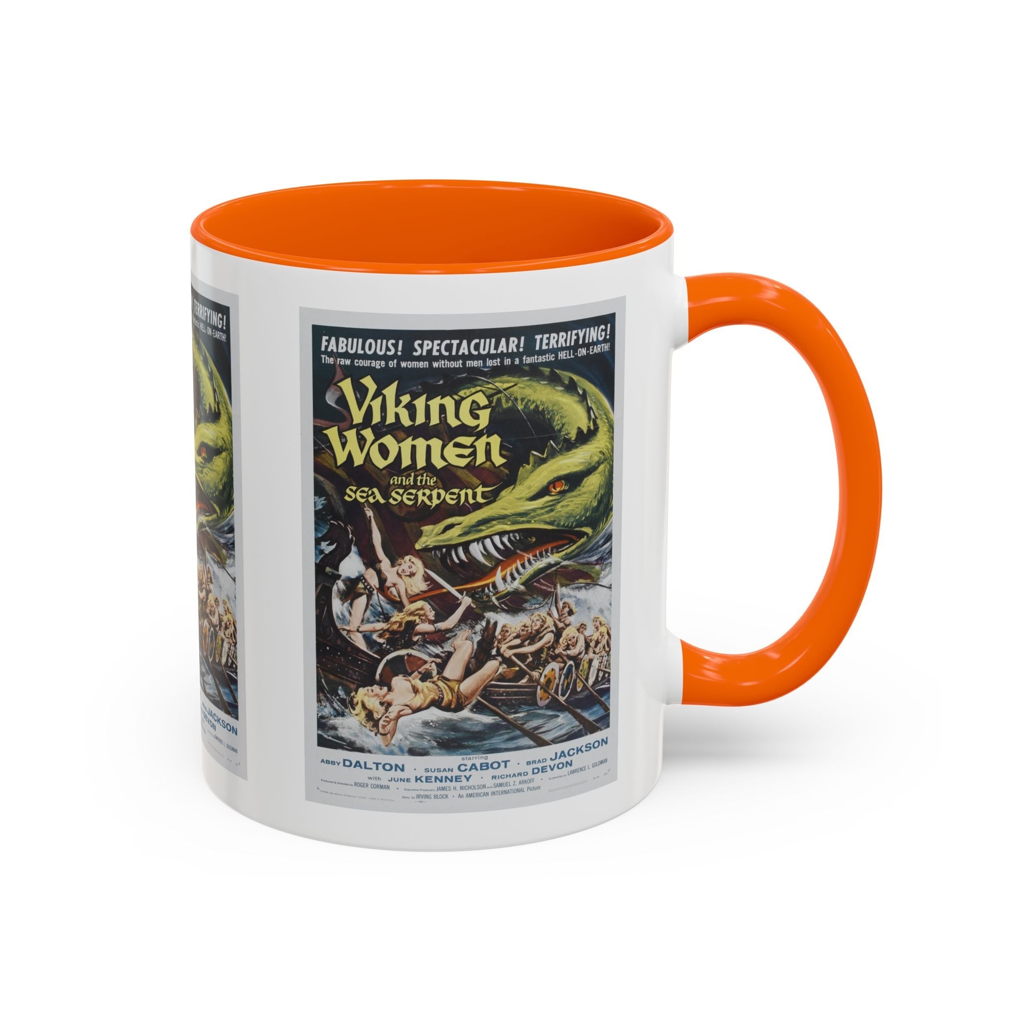 Cult Classic Movie Poster Art Accent Coffee Mug (11, 15oz) - Viking Women And The Sea Serpent 1957 - POPvault
